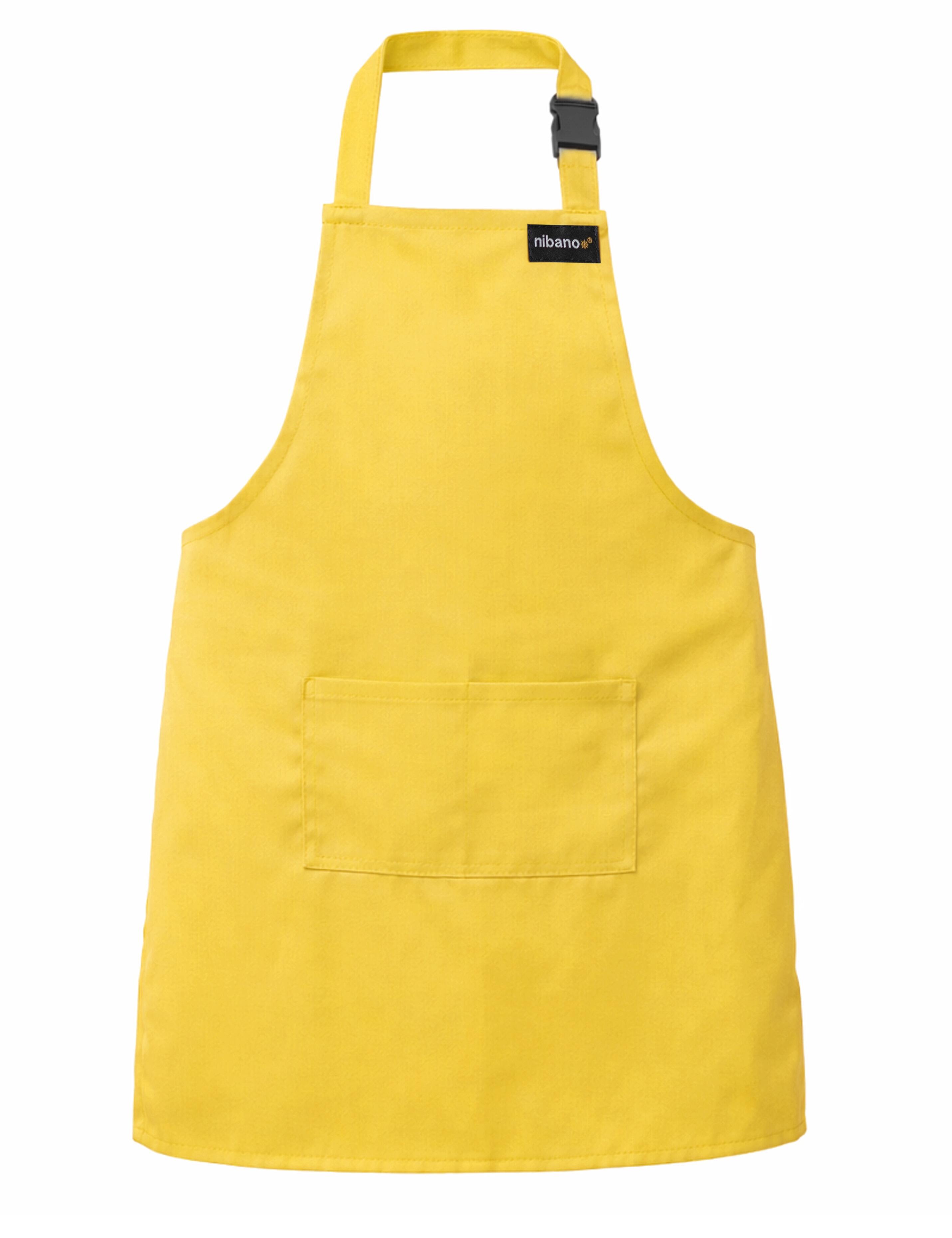 Personalised kids apron Yellow printed