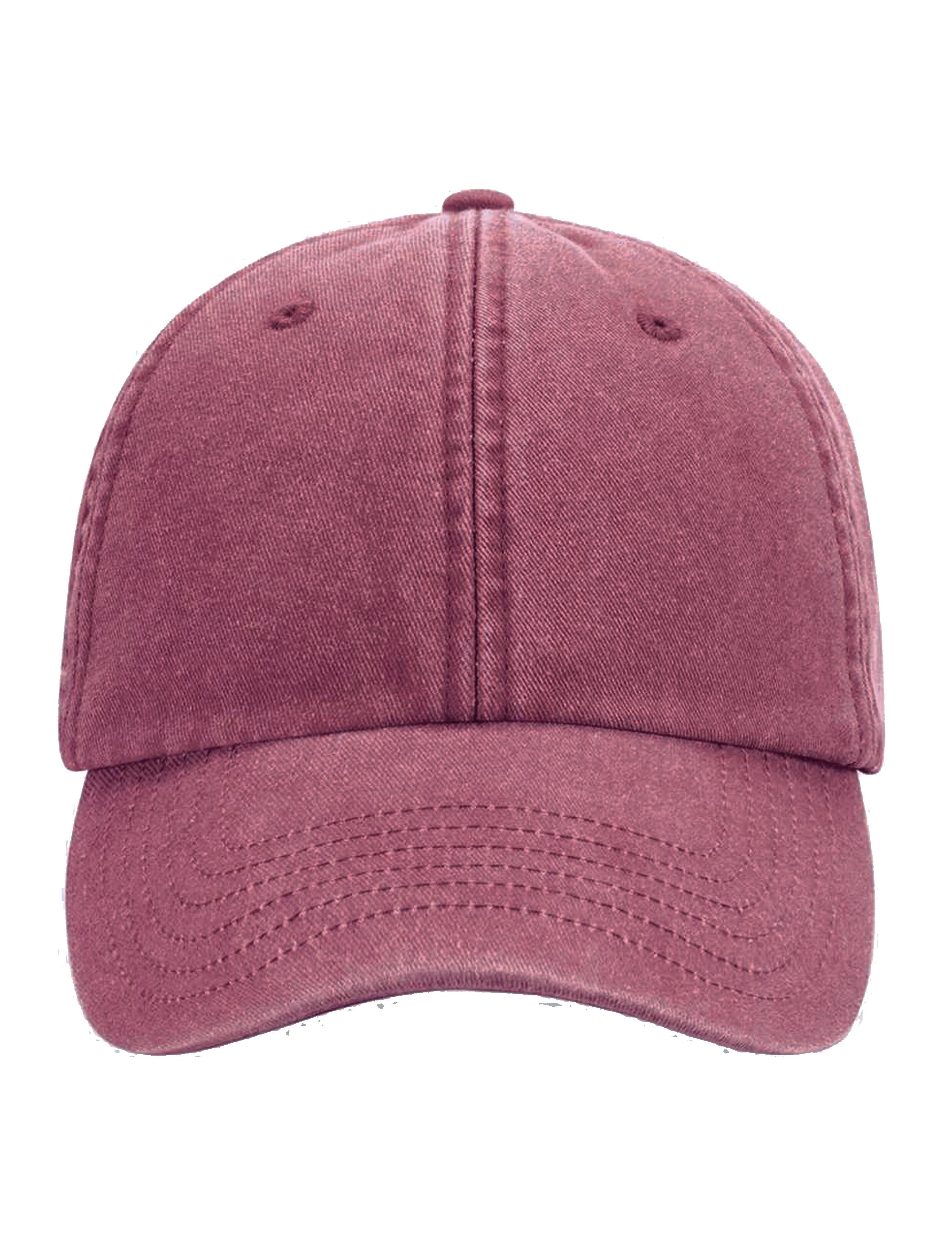 Classic red baseball cap low profile vintage style