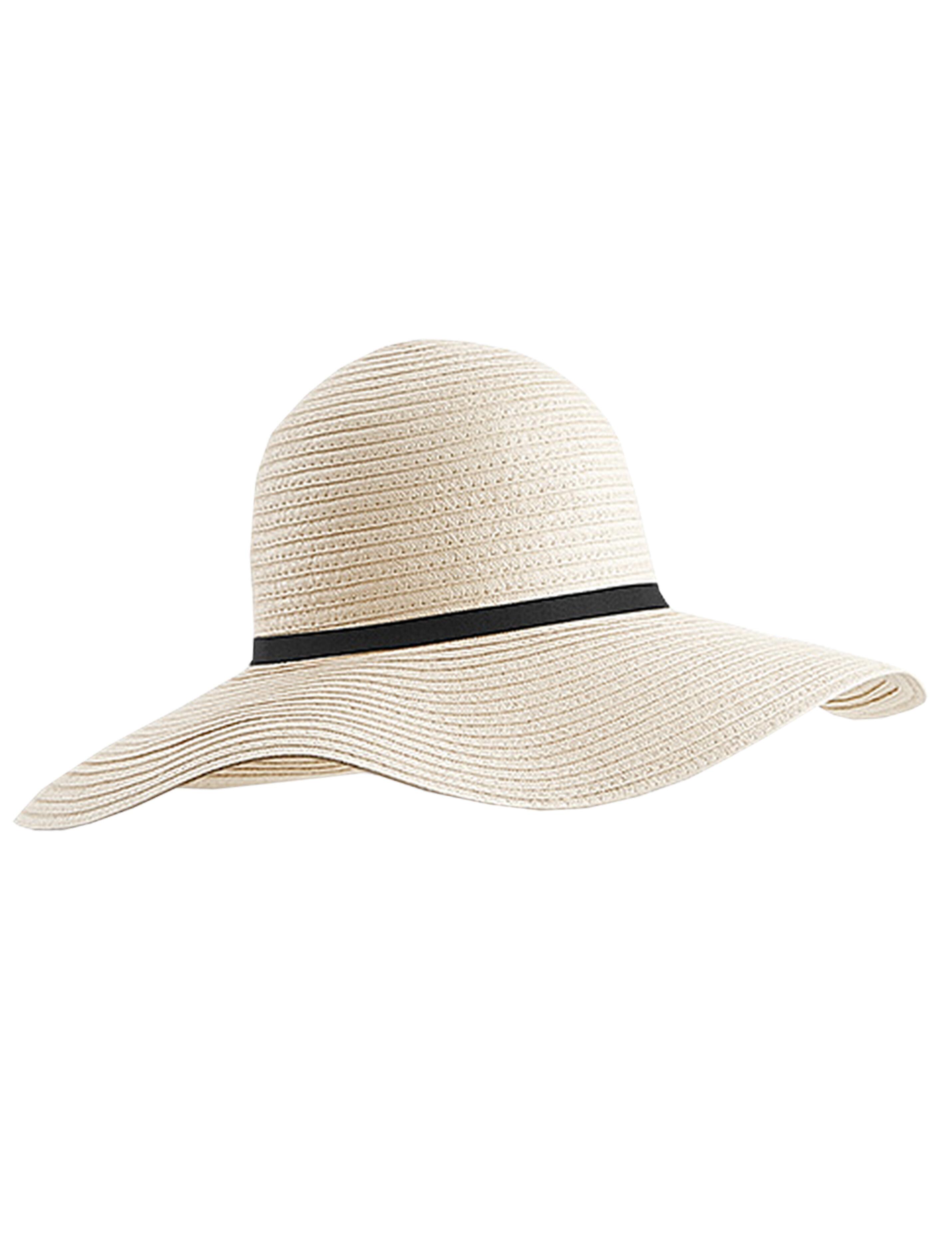 Elegant Ladies Natural Beach Hat for Vacation and Travel
