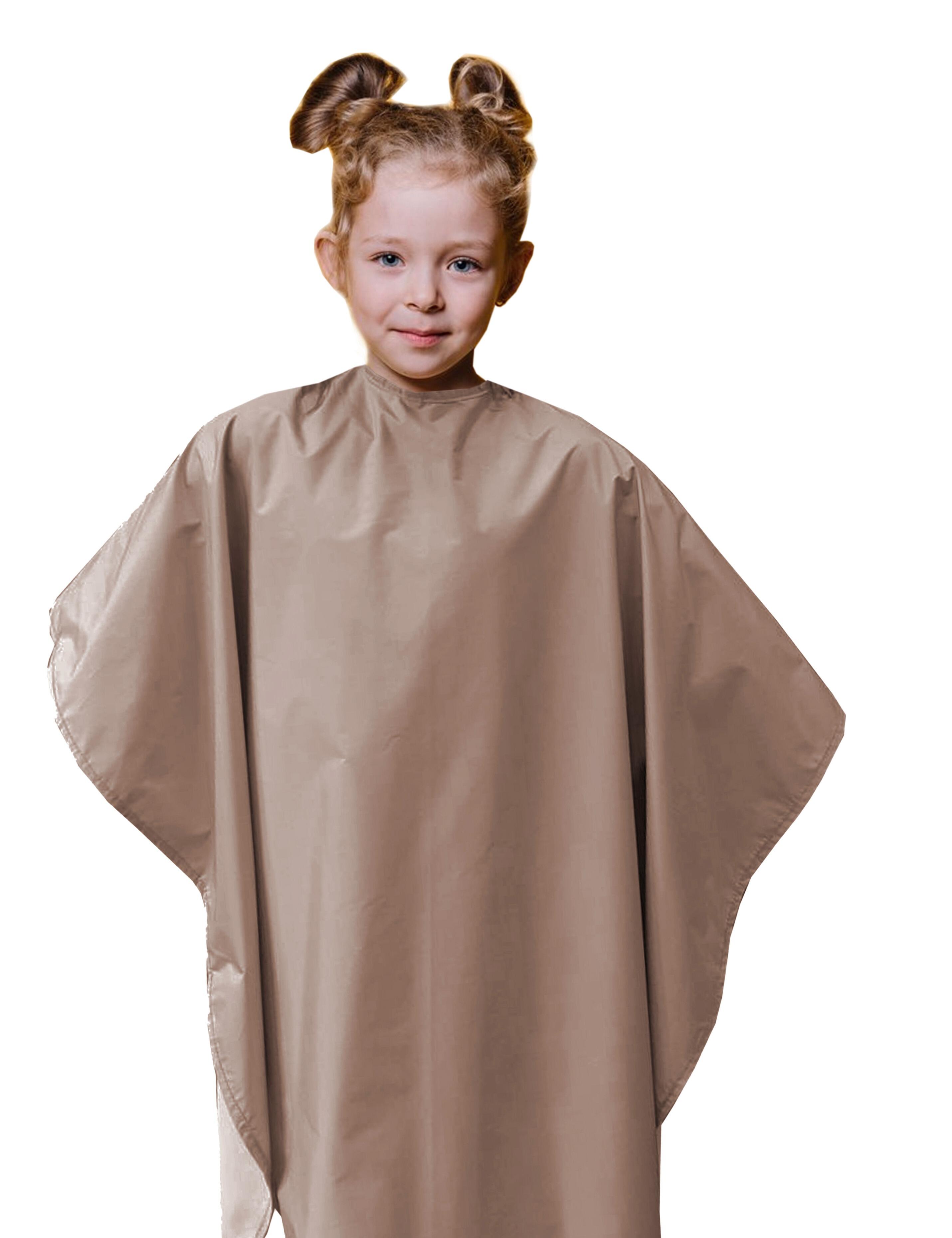 Professional kids hair cutting cape in Latte color