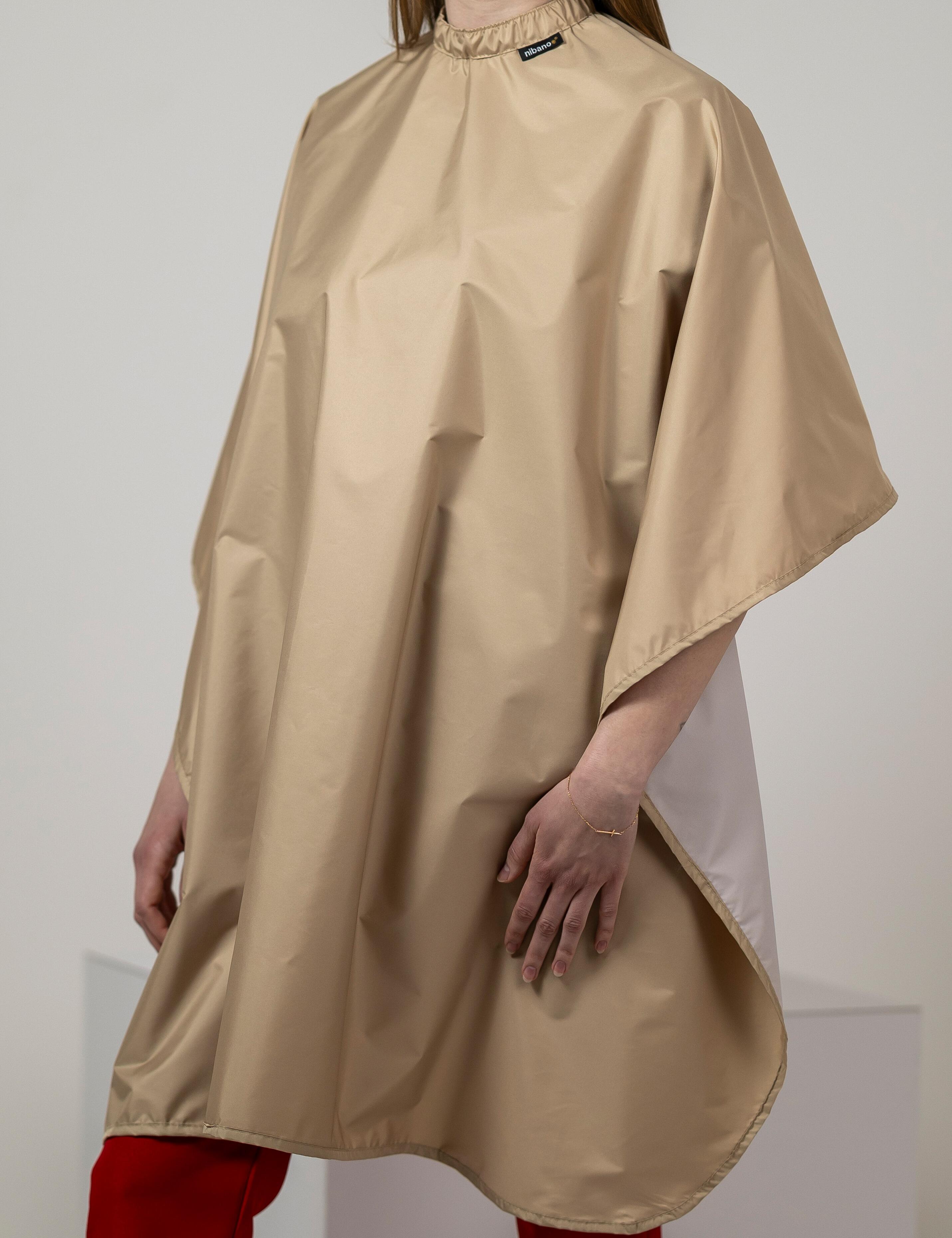 Cappuccino salon cutting gown lightweight durable hairdresser cape