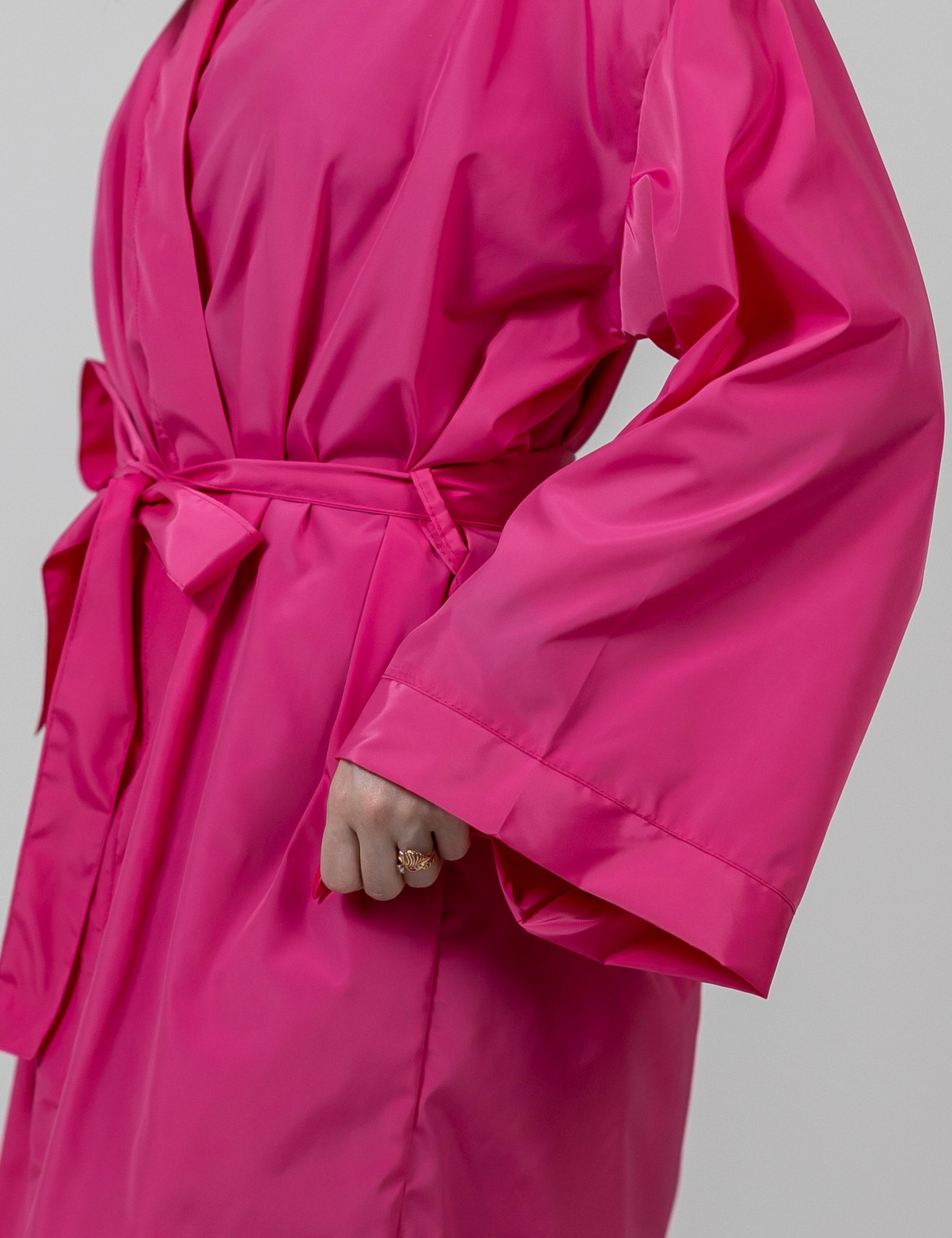Hot Pink client robe in a comfortable kimono style