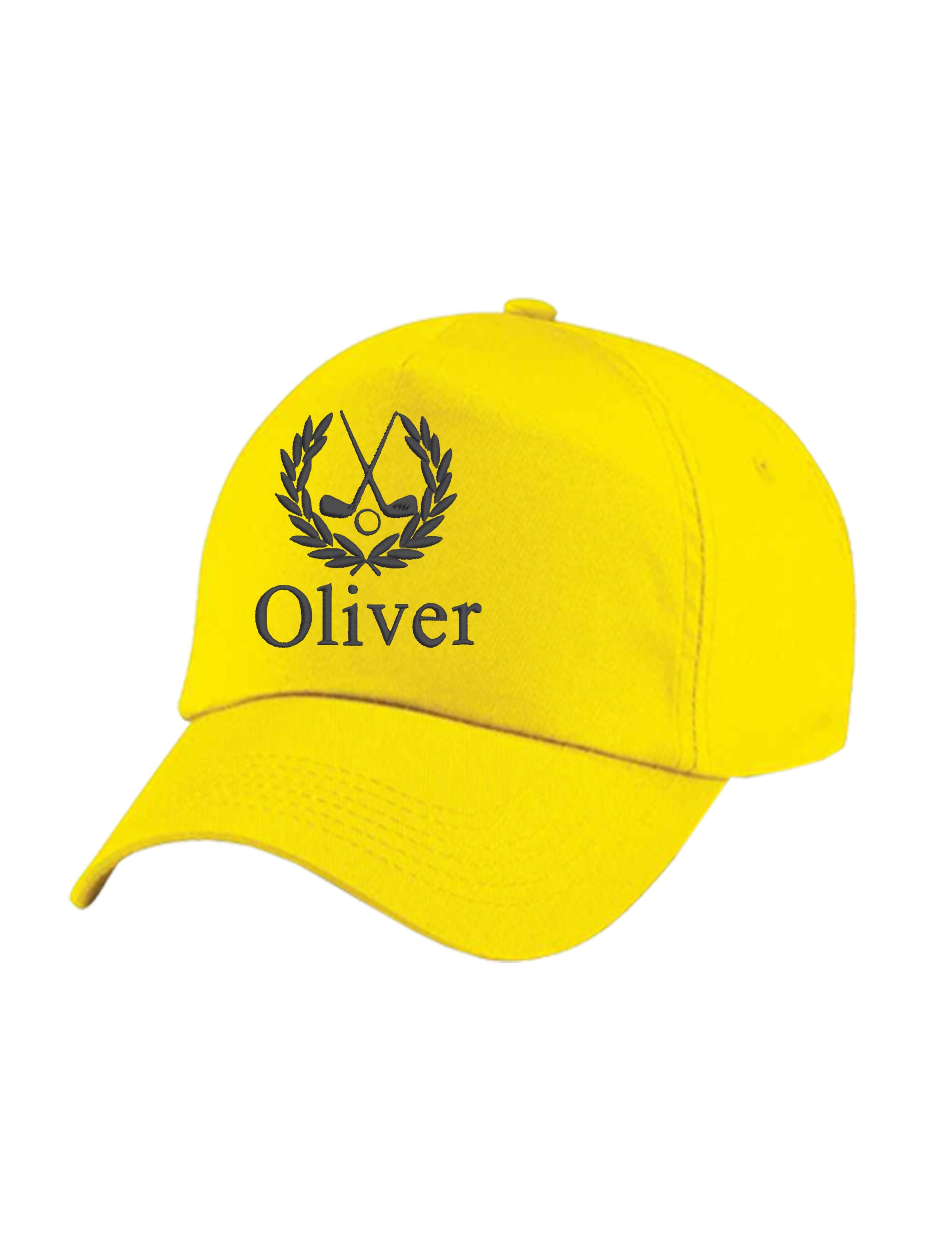 Personalised Embroidered Golf Cap Yellow
