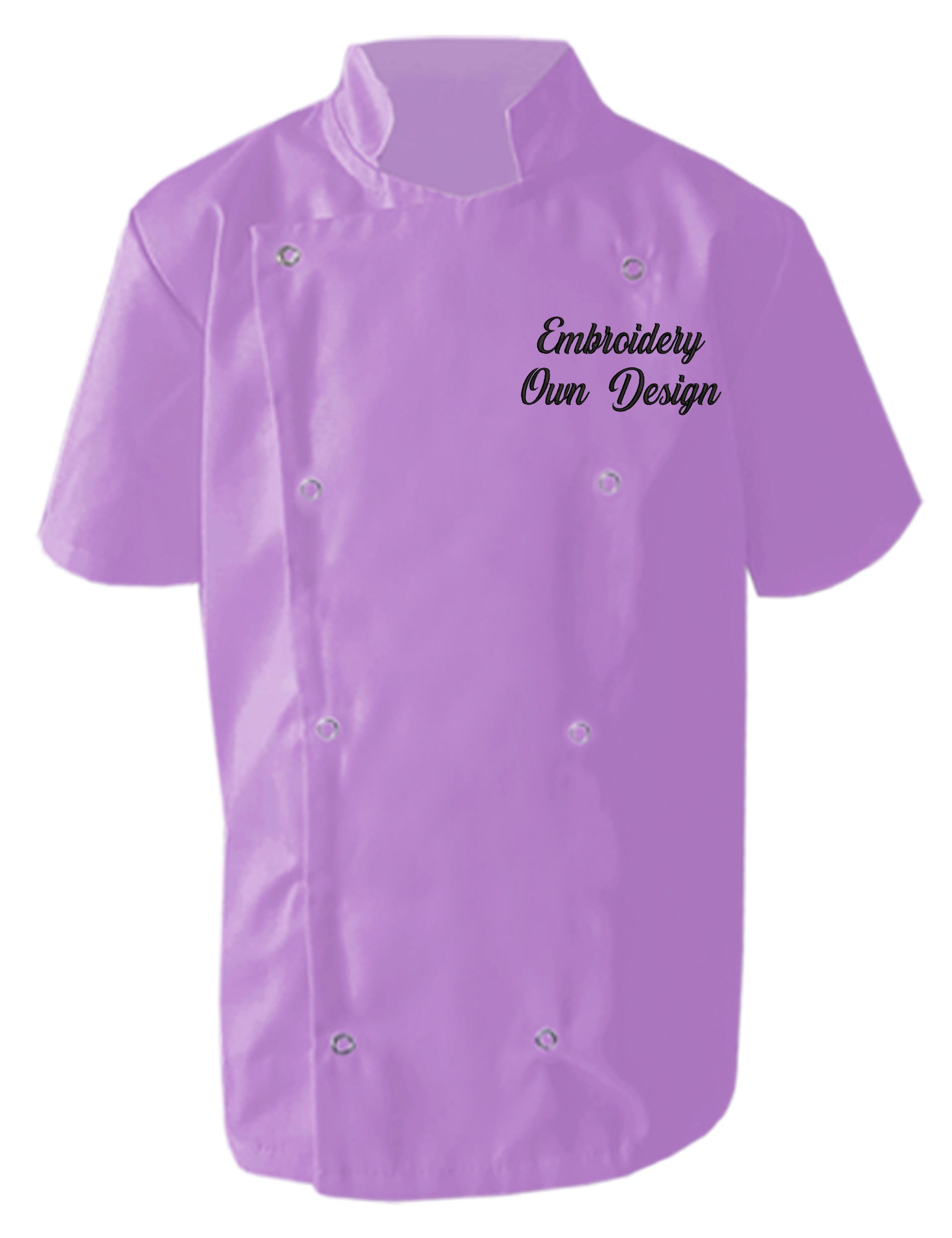 Personalised Kids Chef's Jacket Lilac with Embroidery