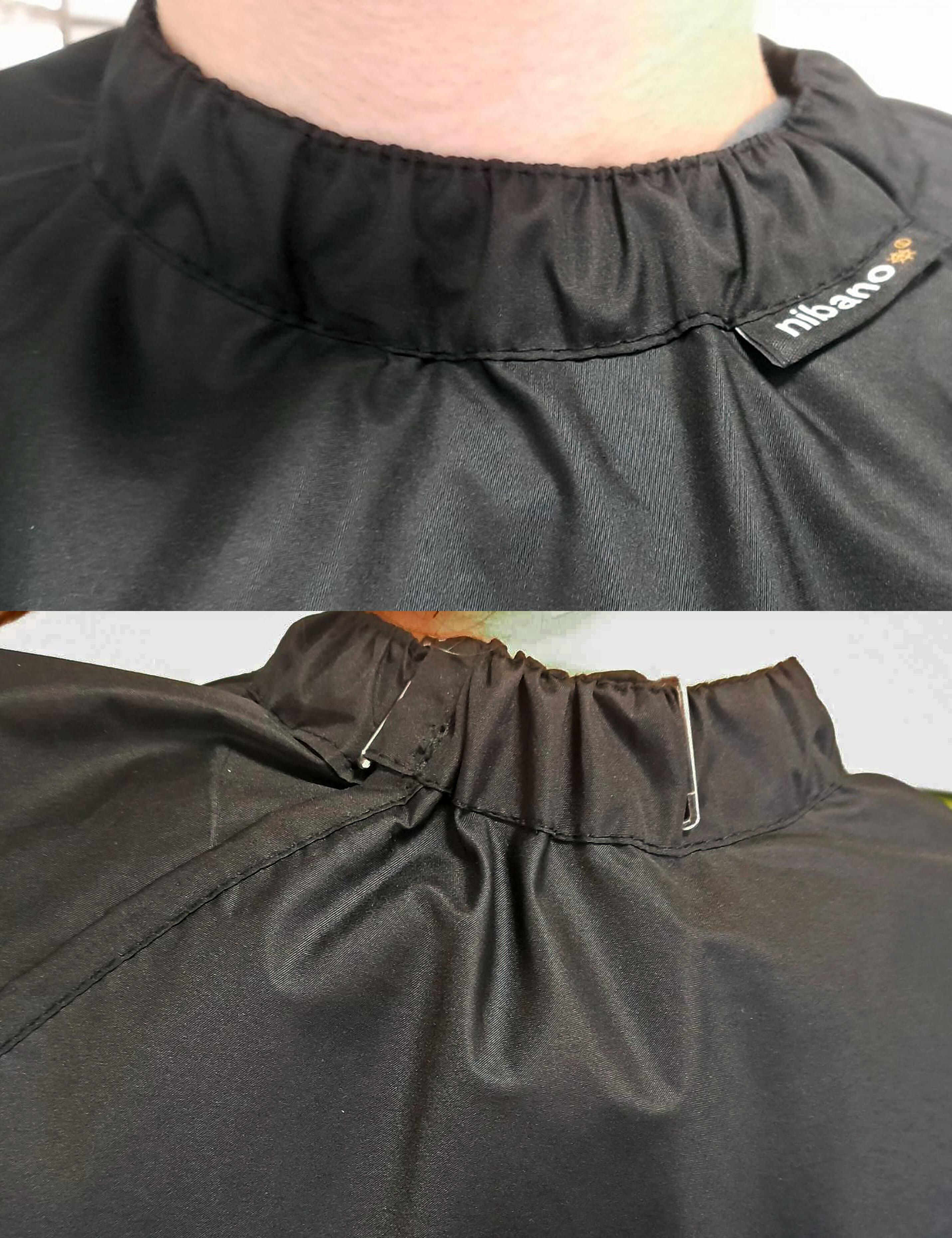 Black Hairdressing gown with clips closing