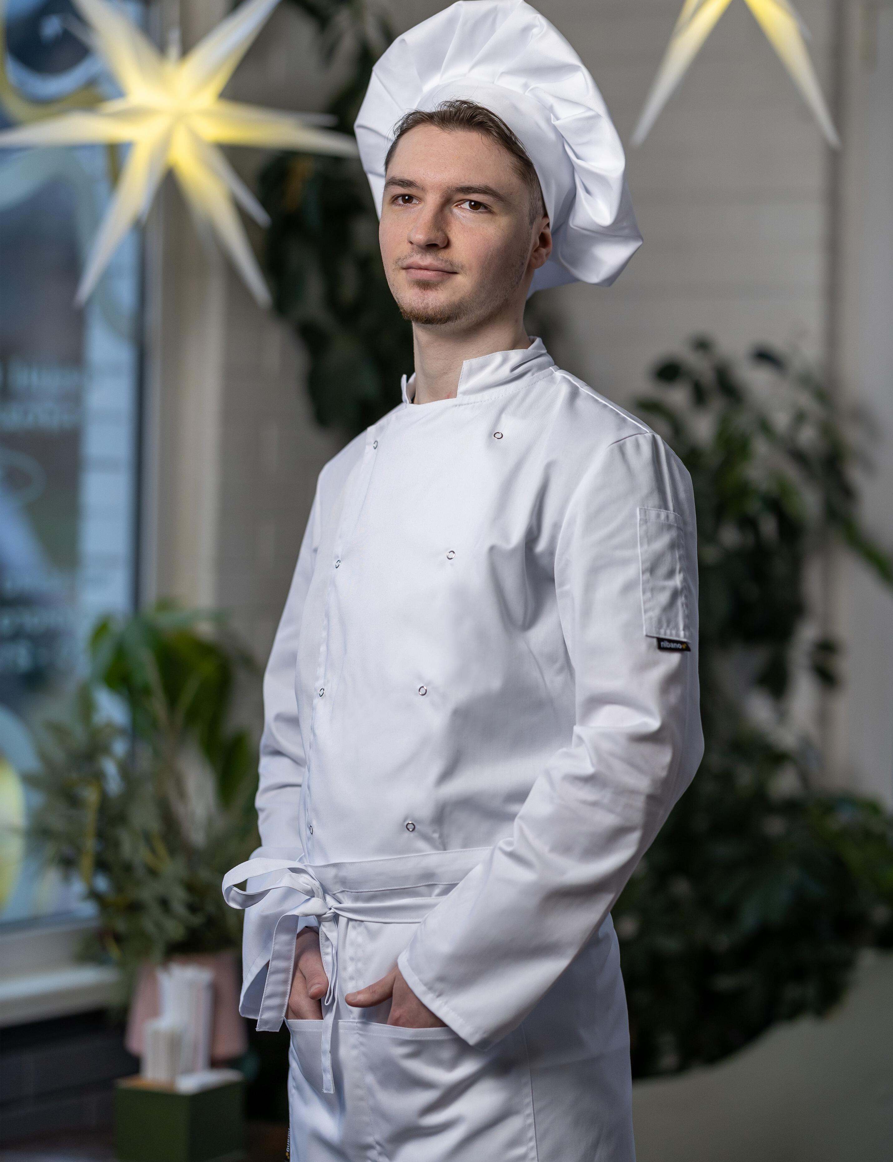Unisex chefs jacket with embroidery long sleeve