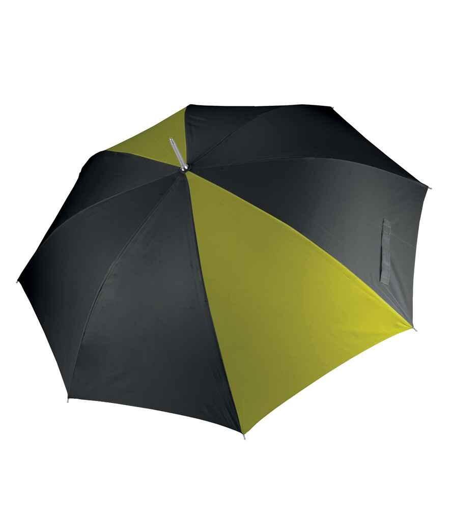 Personalised Golf Umbrella Black/lime with name or logo printed