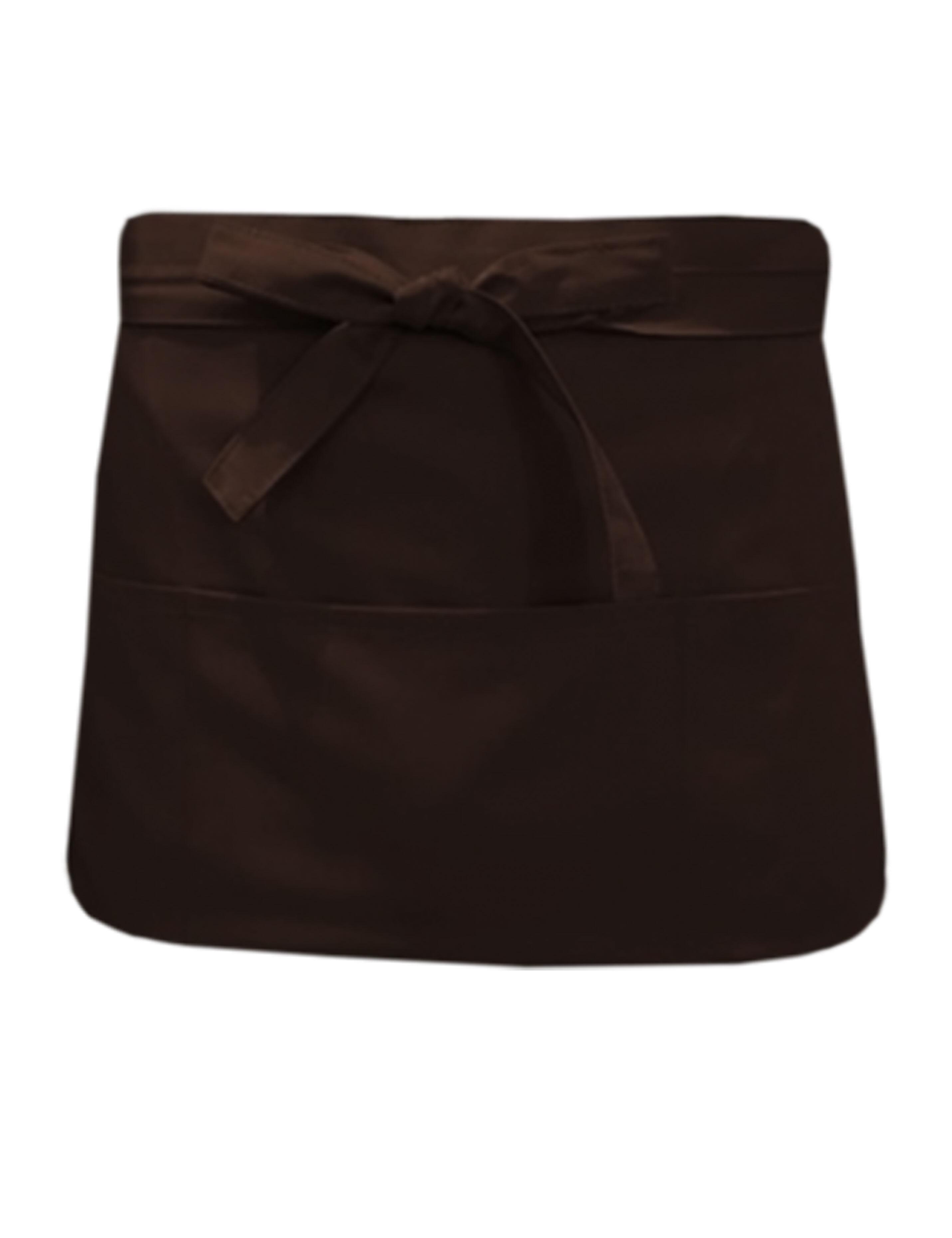 Nibano short bar apron brown