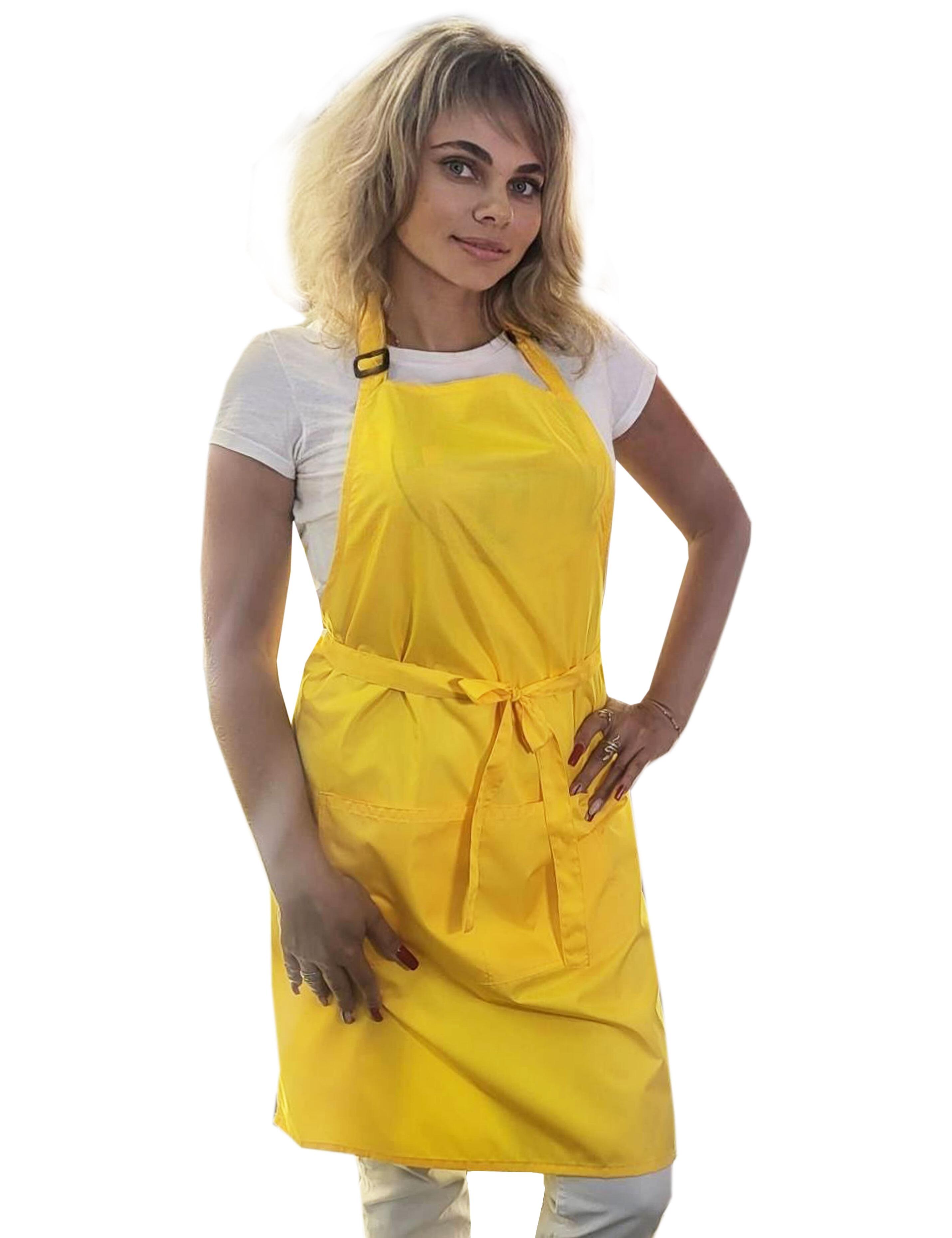 Hairdresser’s waterproof apron yellow
