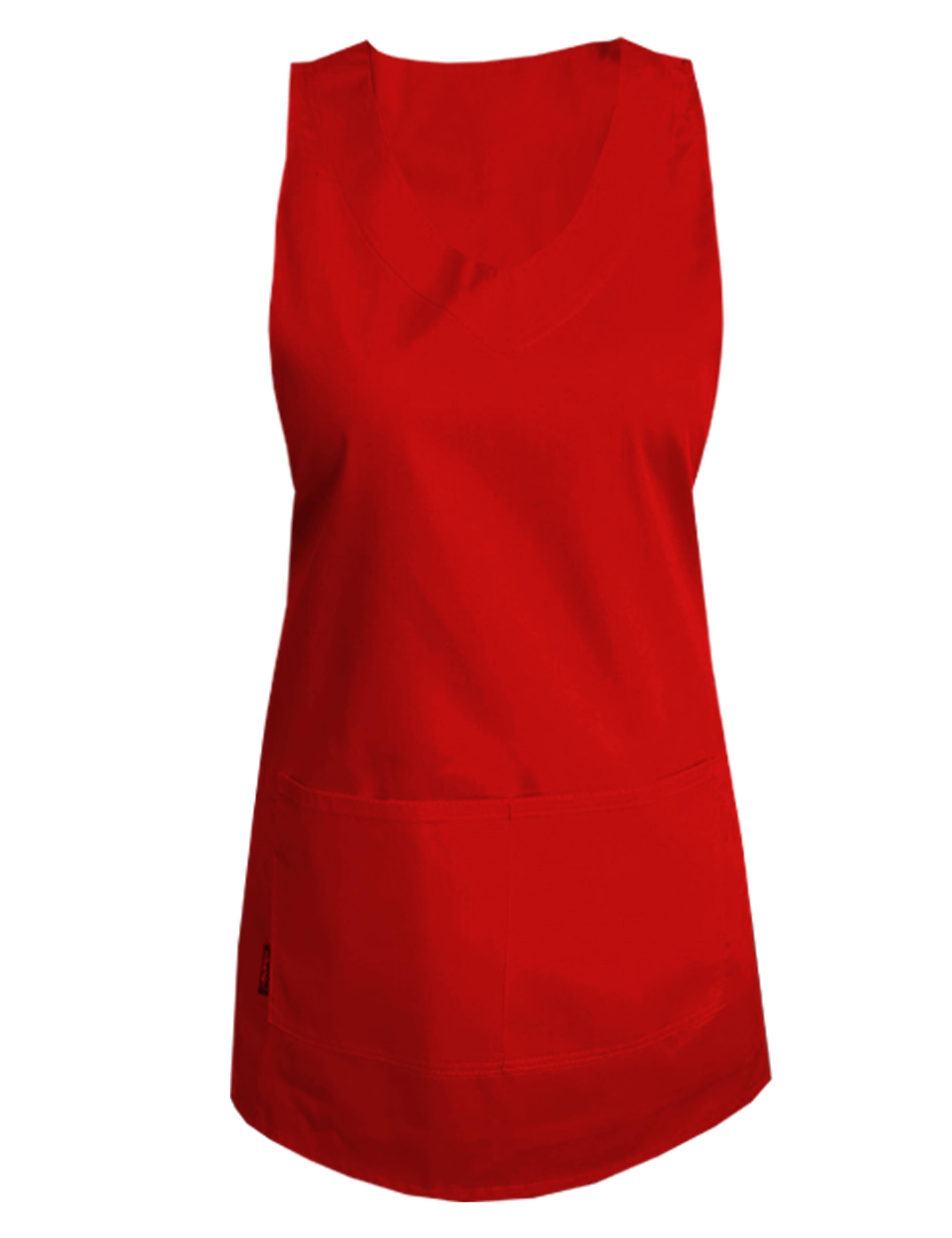 Nibano salon apron red waterproof wrap around