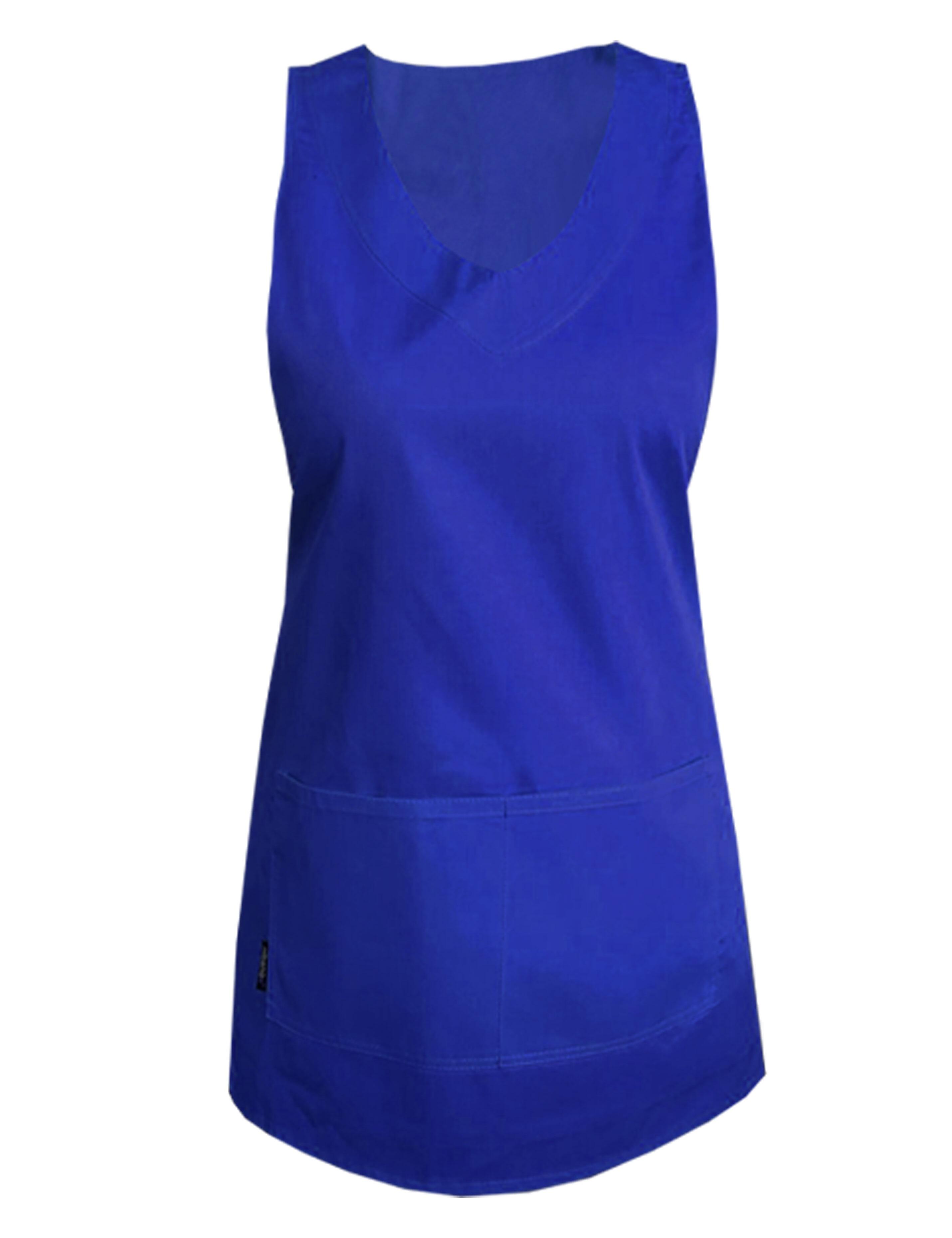 Nibano salon apron royal blue waterproof wrap around