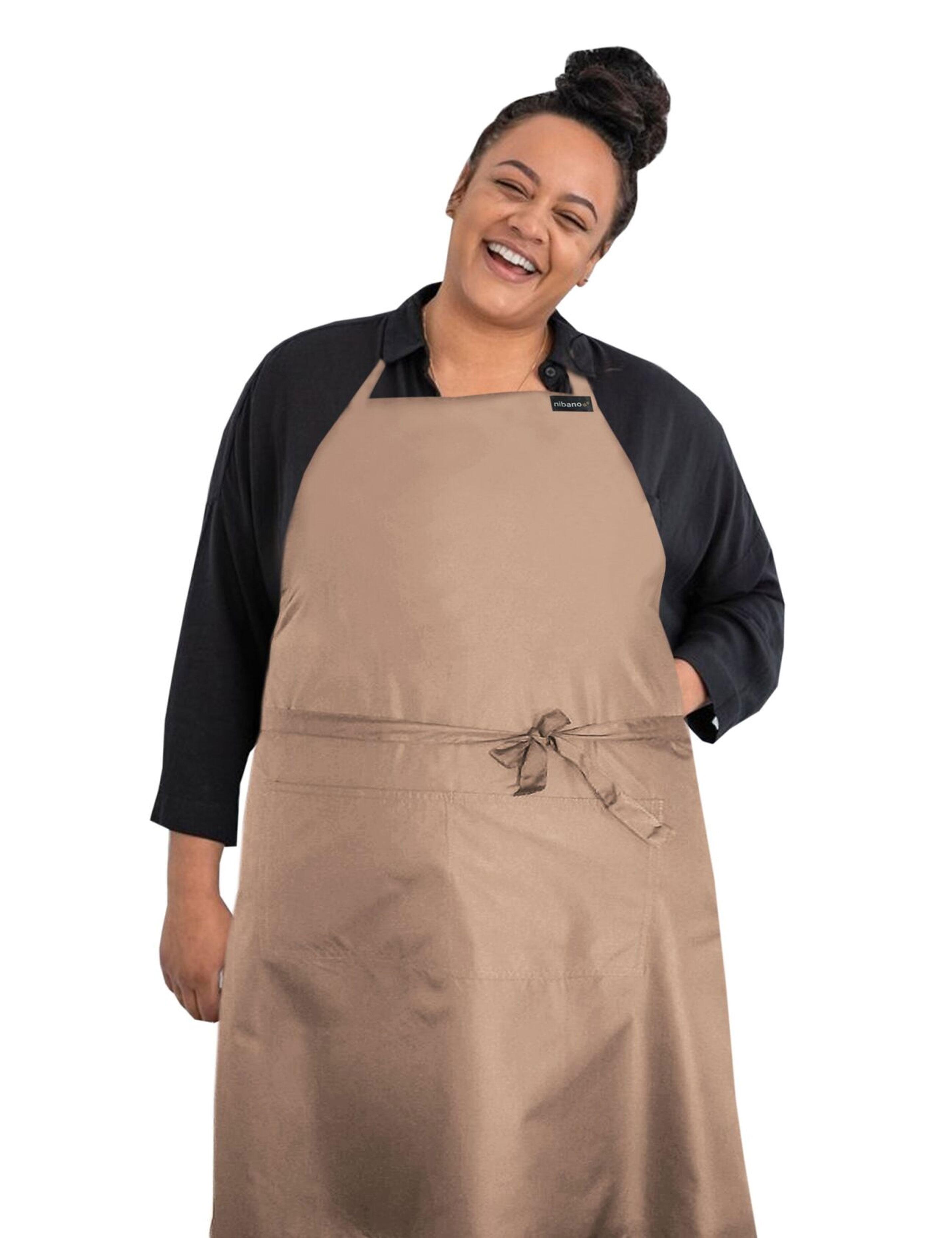 Latte waterproof plus size apron for professional use