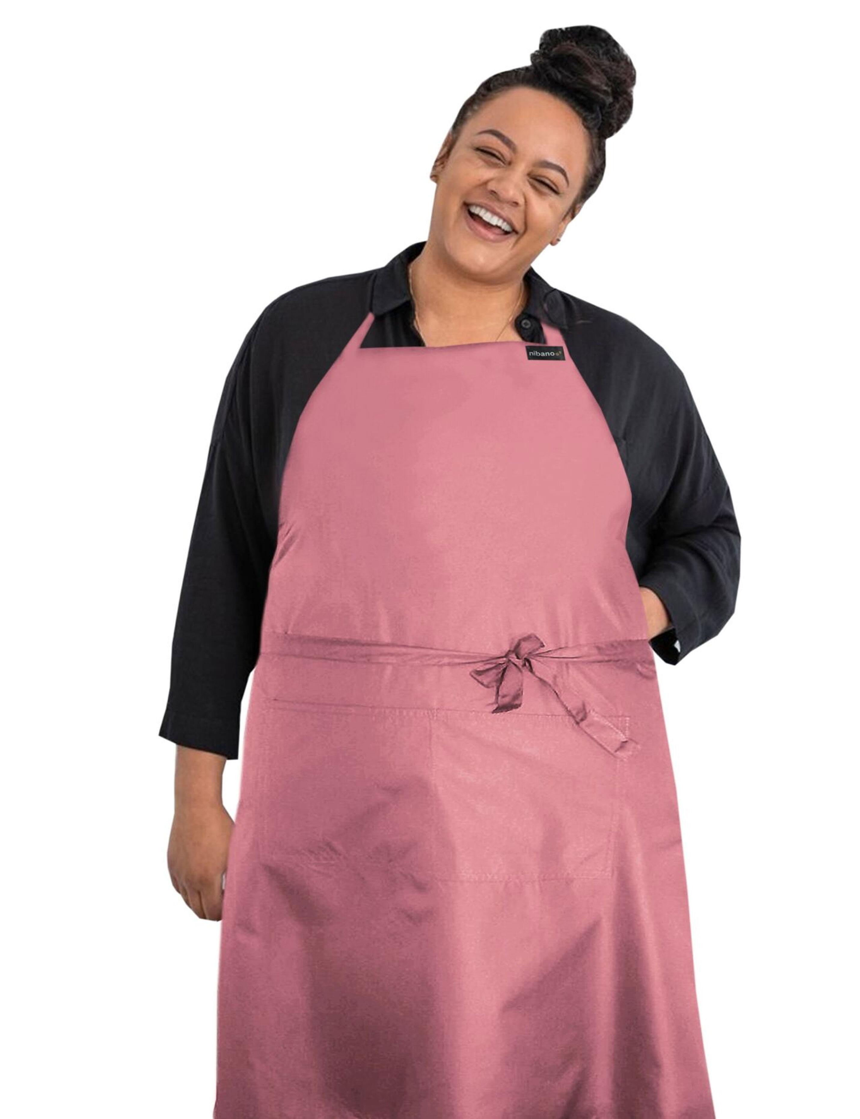 Personalised embroidered rose gold waterproof barber and salon apron