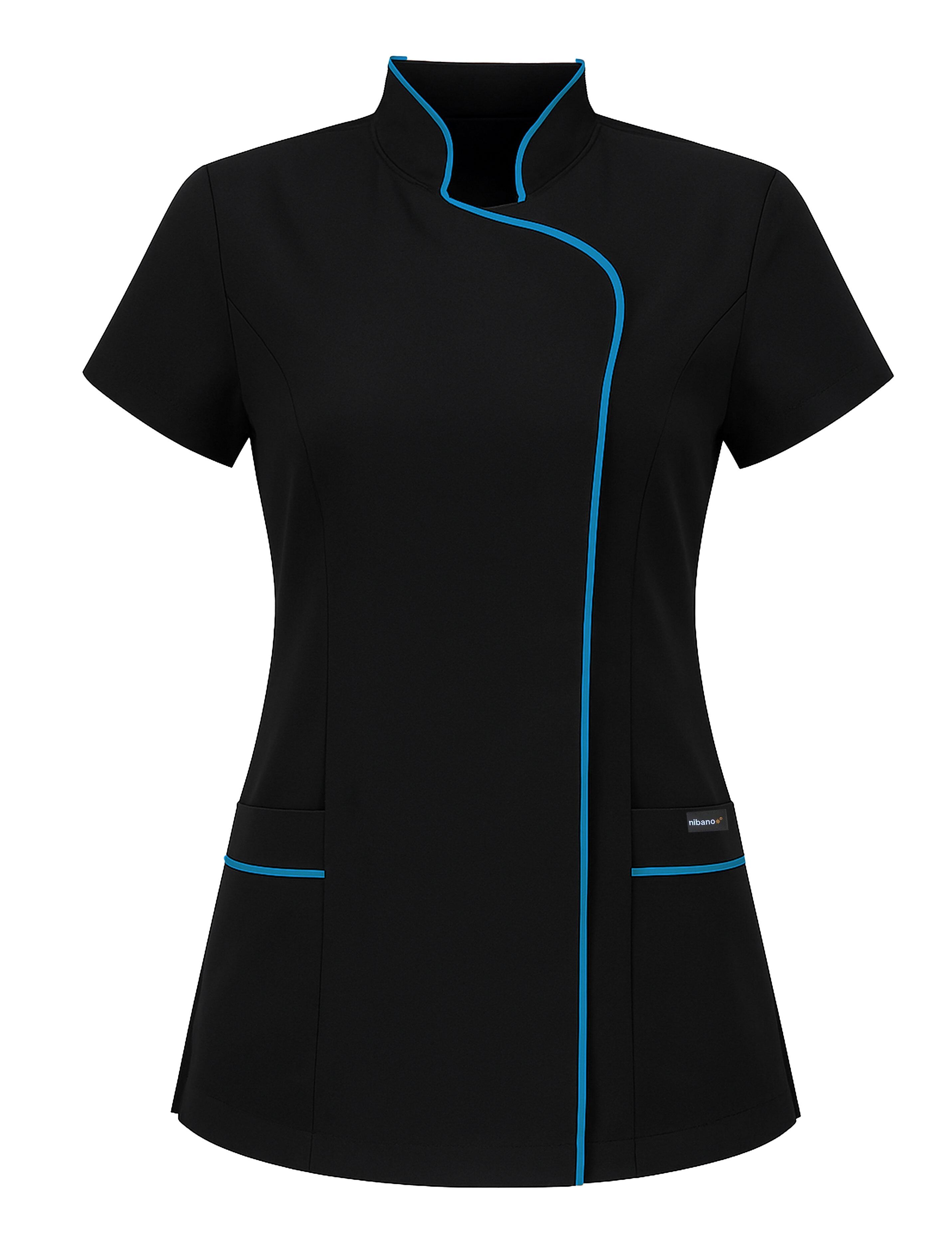 Black Turquoise Beige Bi-Colour Essential Beauty Tunic Women’s