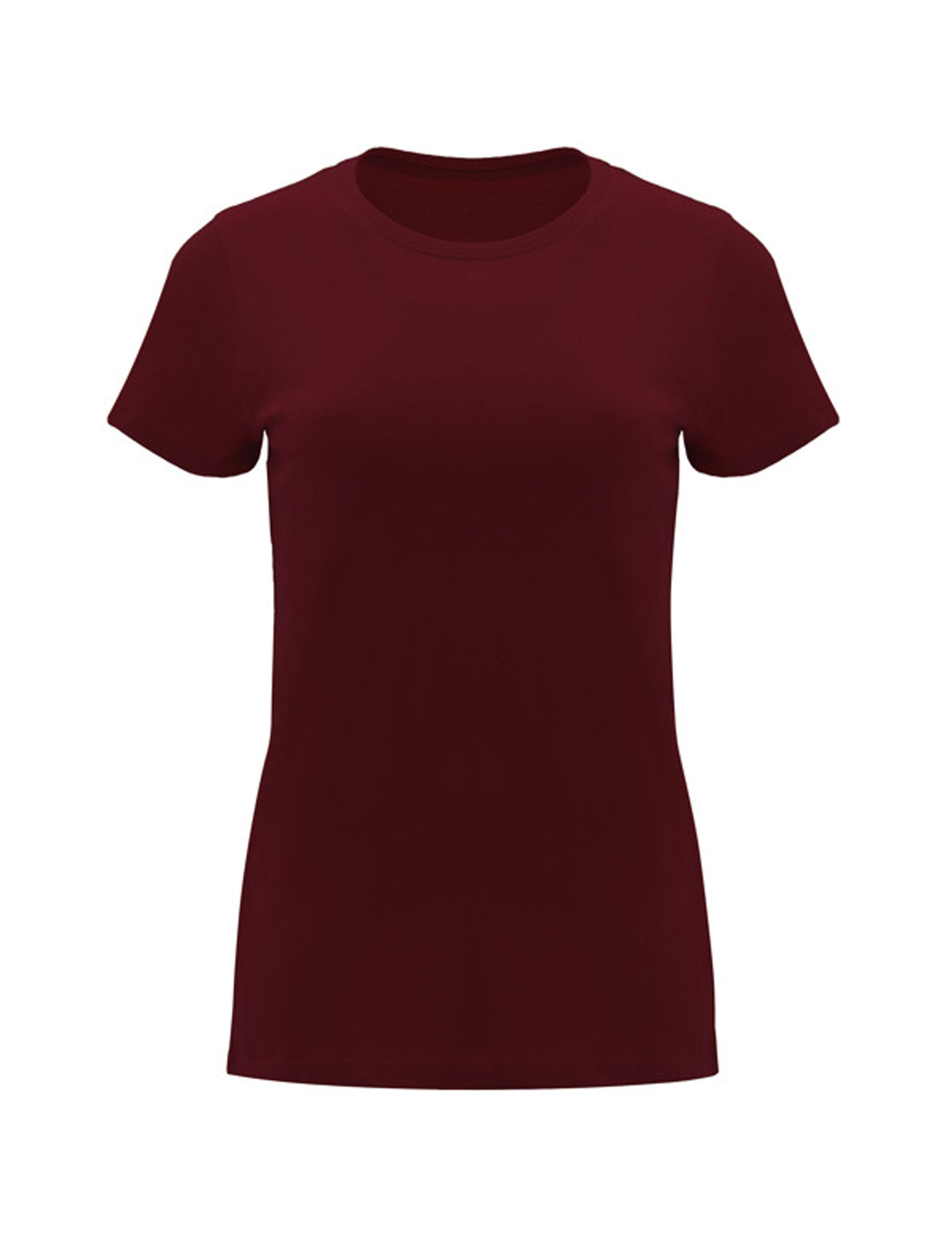 Plain burgundy women's T-shirt heavyweight cotton