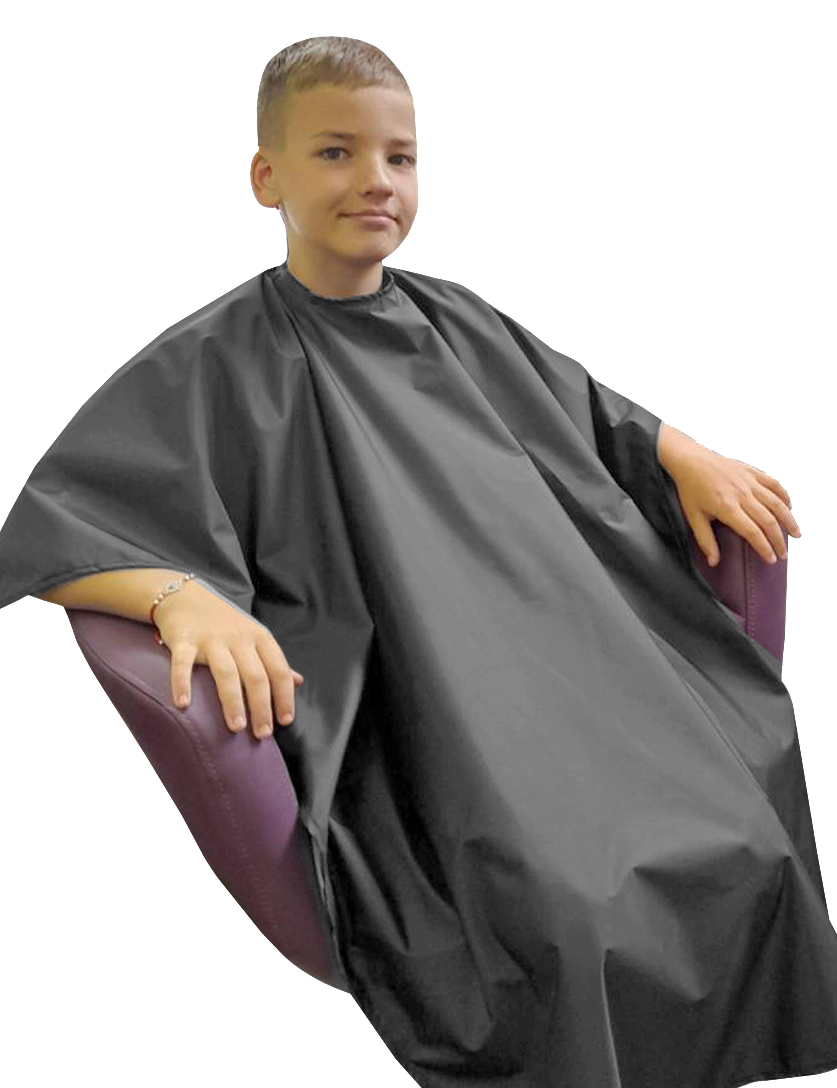 Professional kids hair cutting cape in Dark Grey color