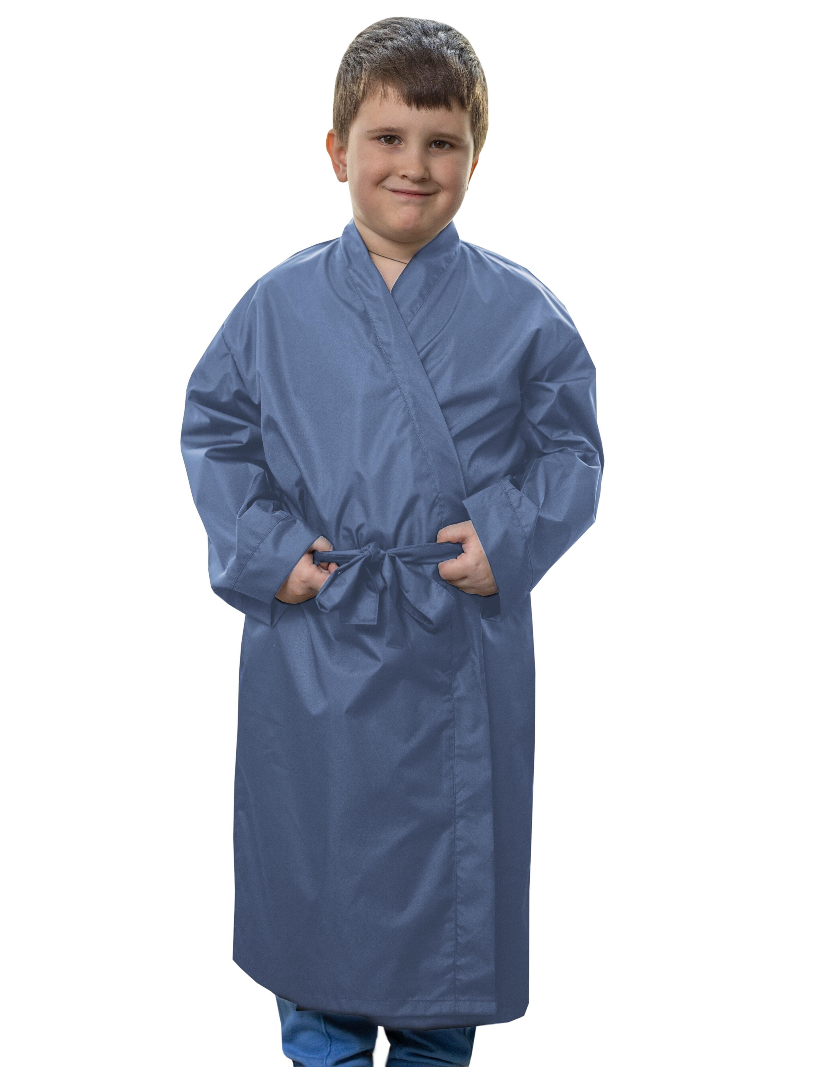 Kids kimono salon robe in Denim Blue color, Nibano brand