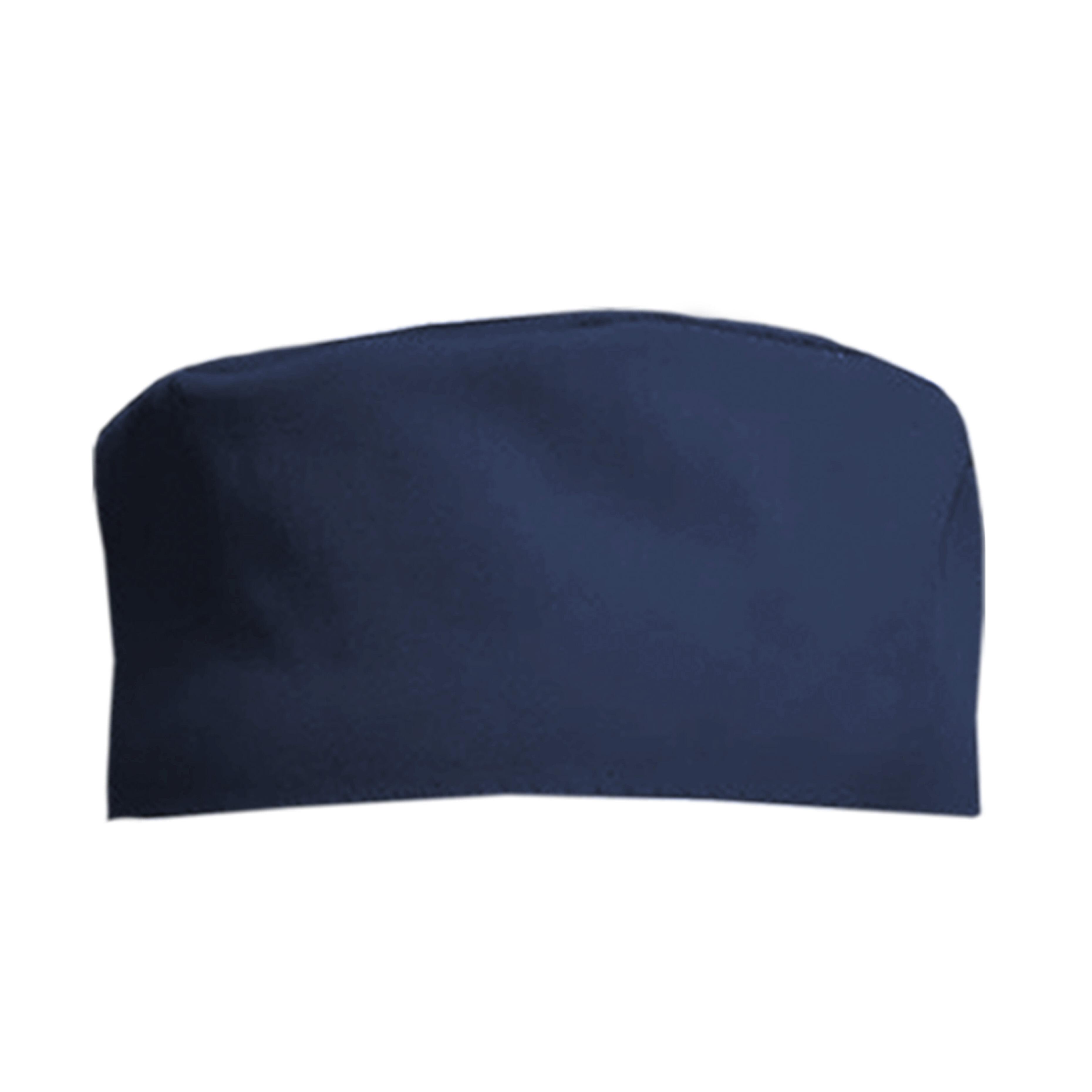Navy professional chef skull cap for kitchen and catering staff