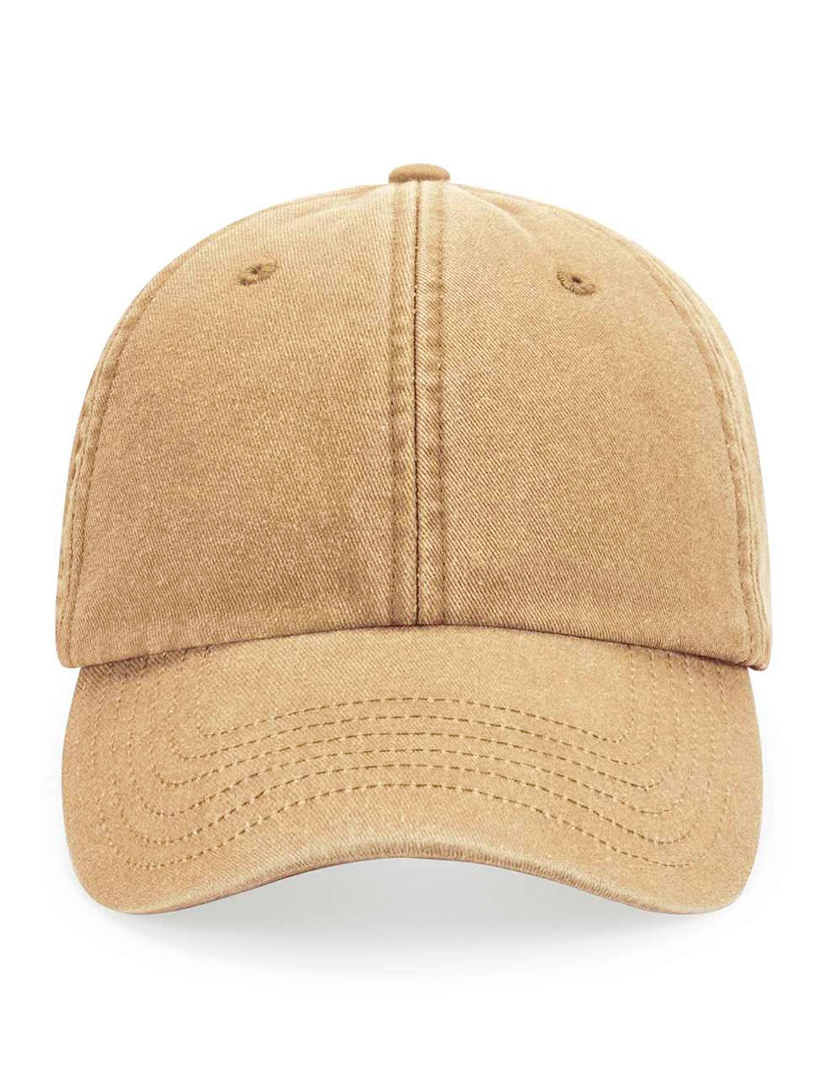 Low profile mustard baseball cap in retro vintage finish
