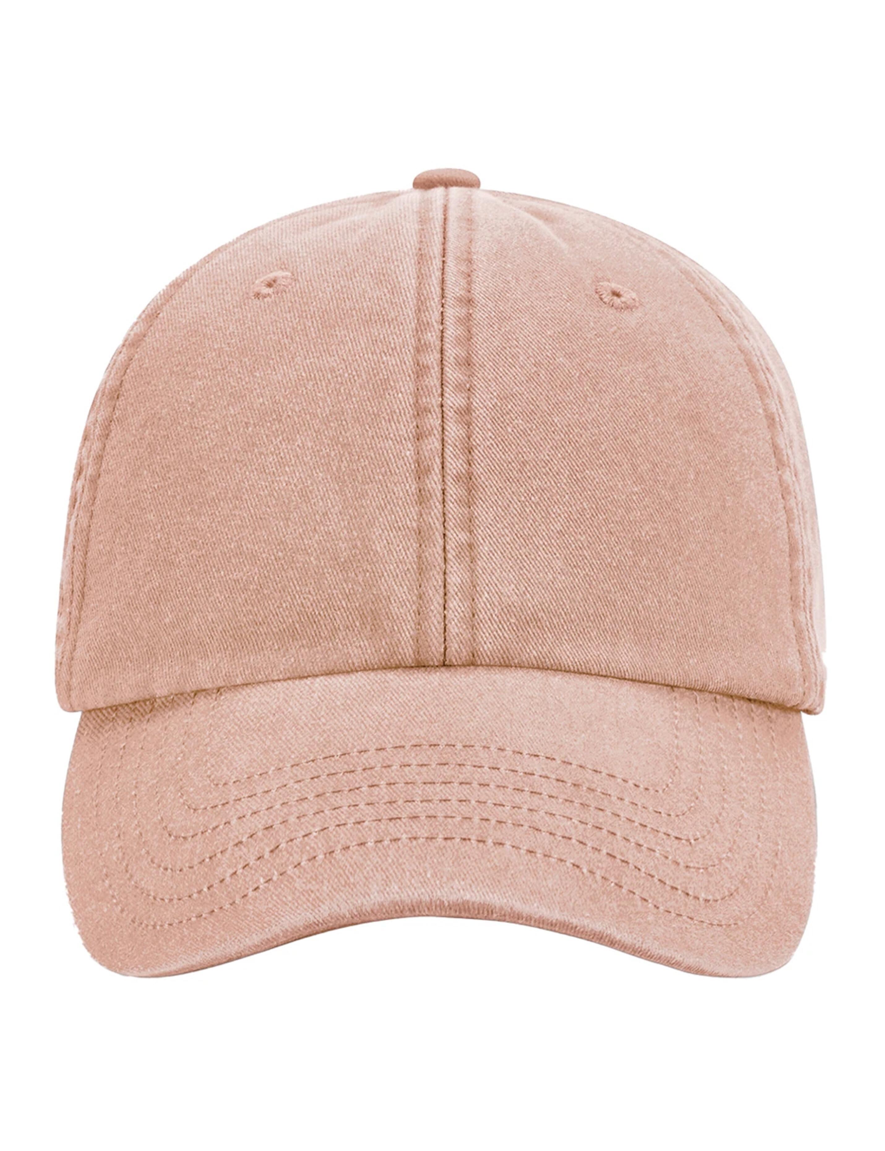 Plain or embroidered Peach baseball cap low profile design
