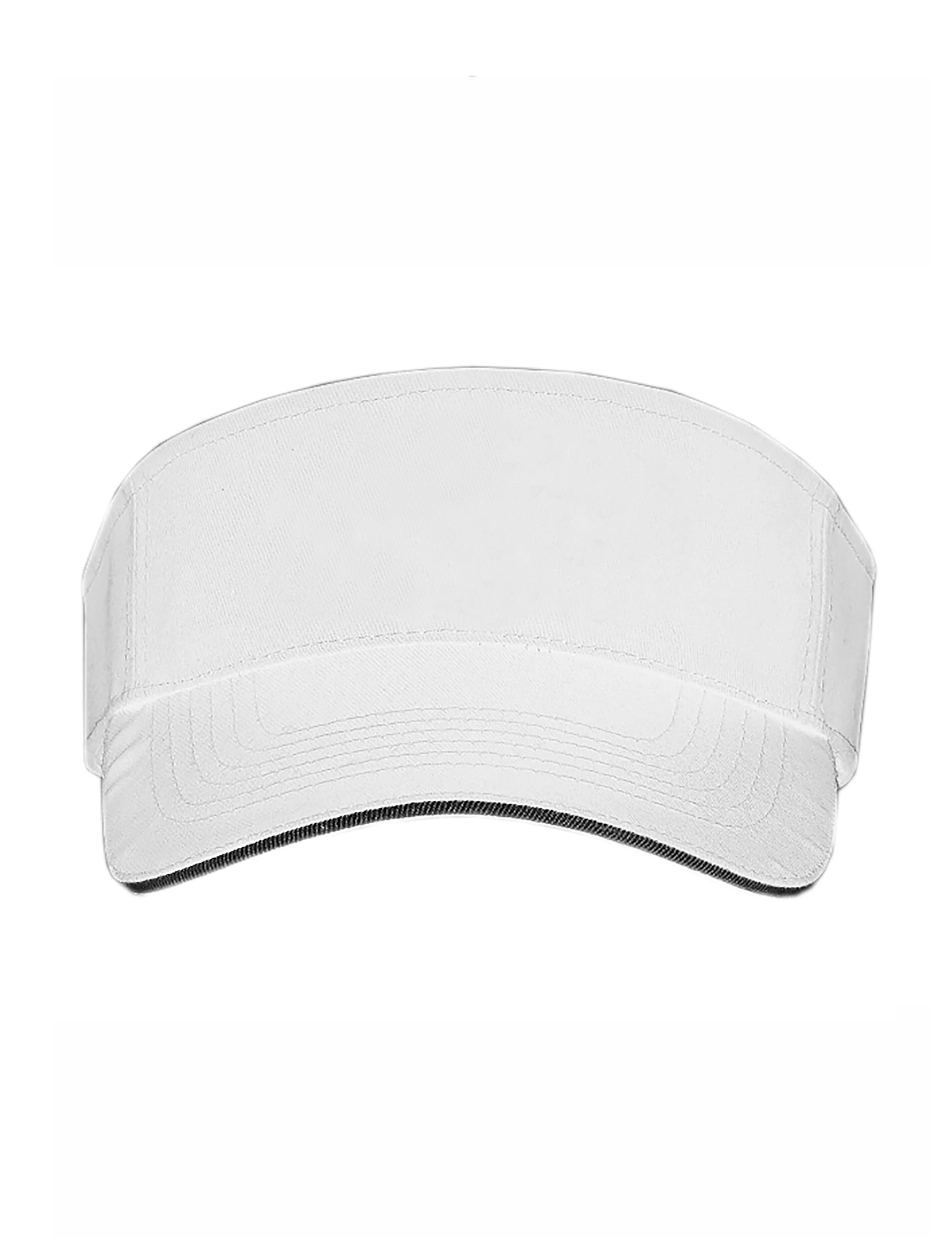 White summer visor hat for sun protection and style