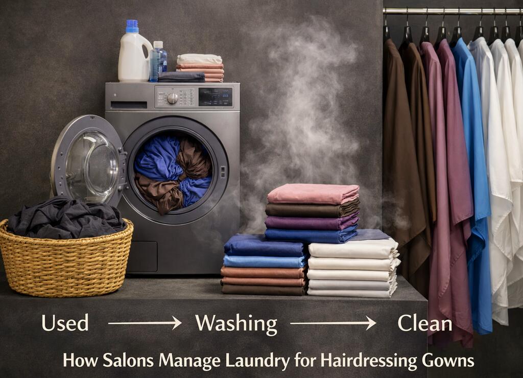 How Salons Manage Laundry for Hairdressing Gowns