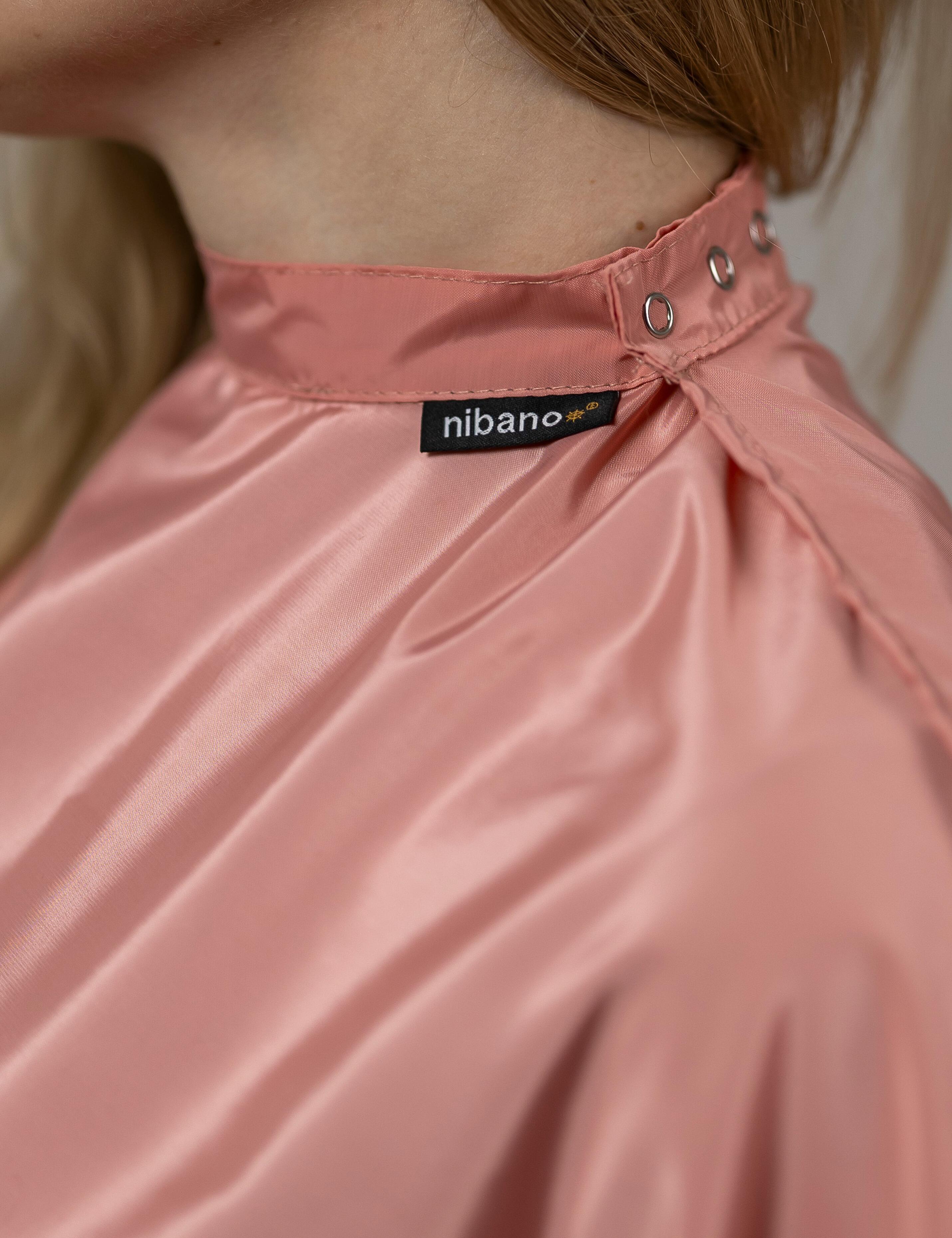 Peach professional hairdressing salon gown for women stylish and durable