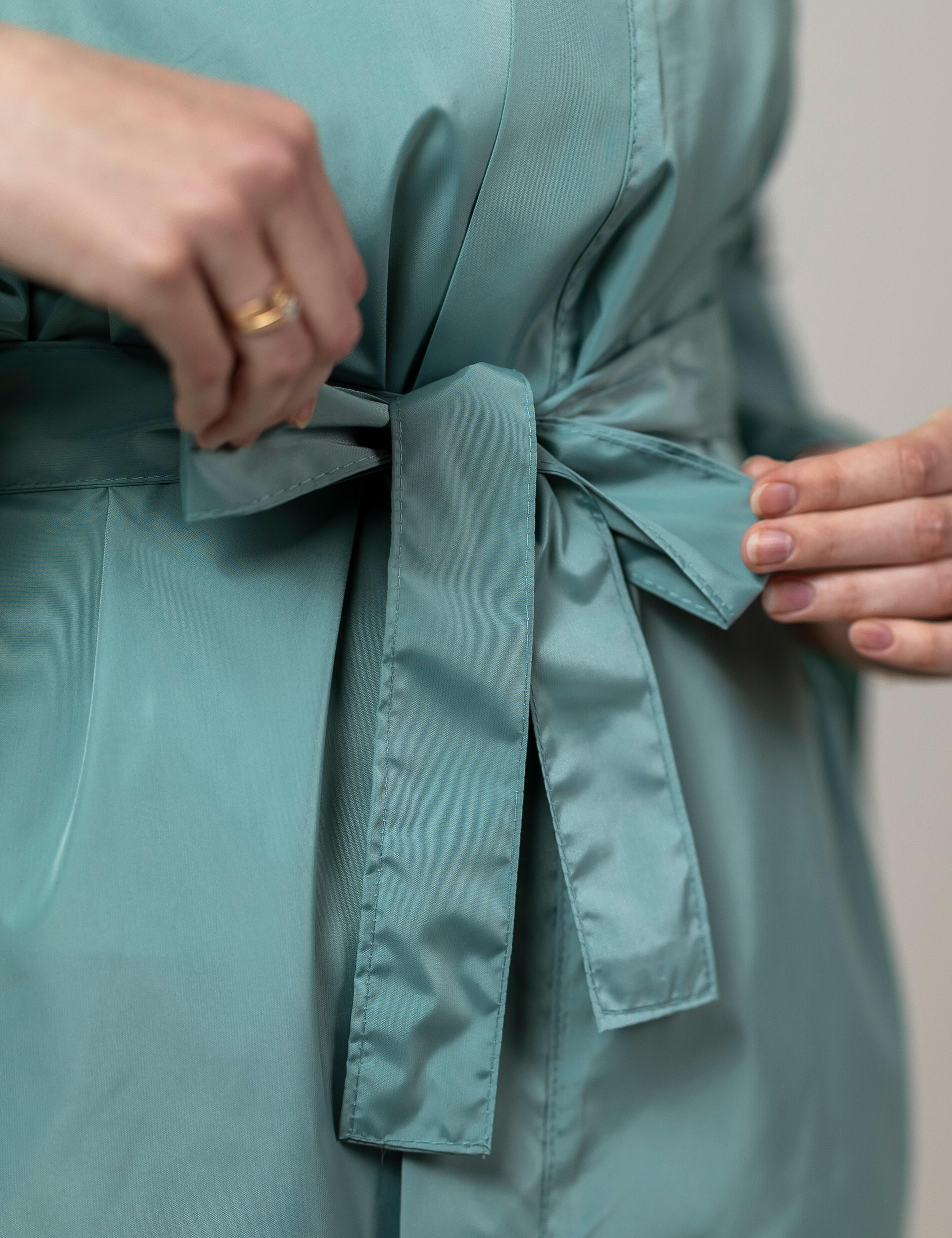 Sage professional salon kimono cape for hairdressers