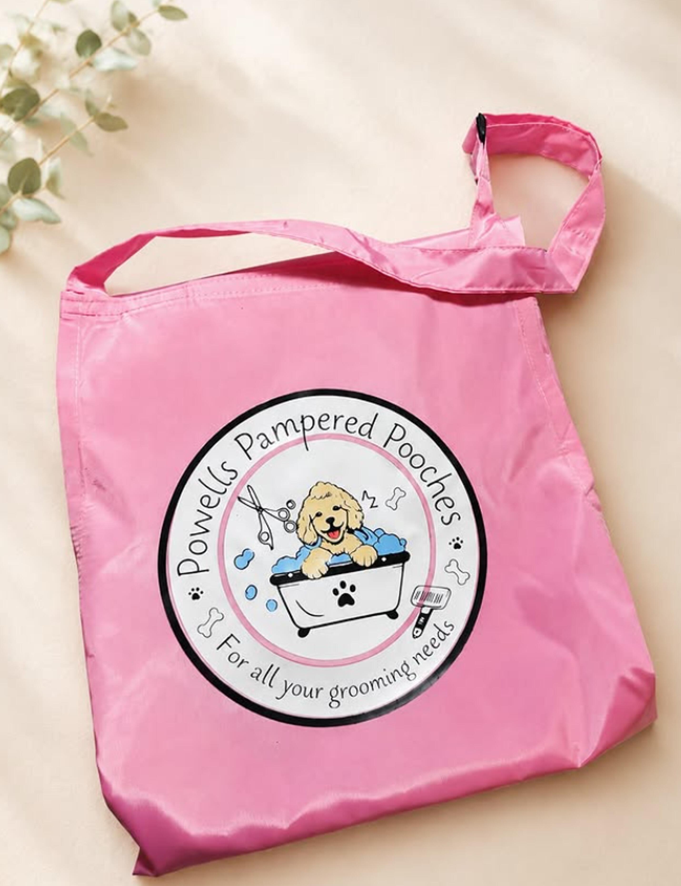 Pink barbie waterproof grooming apron with custom print