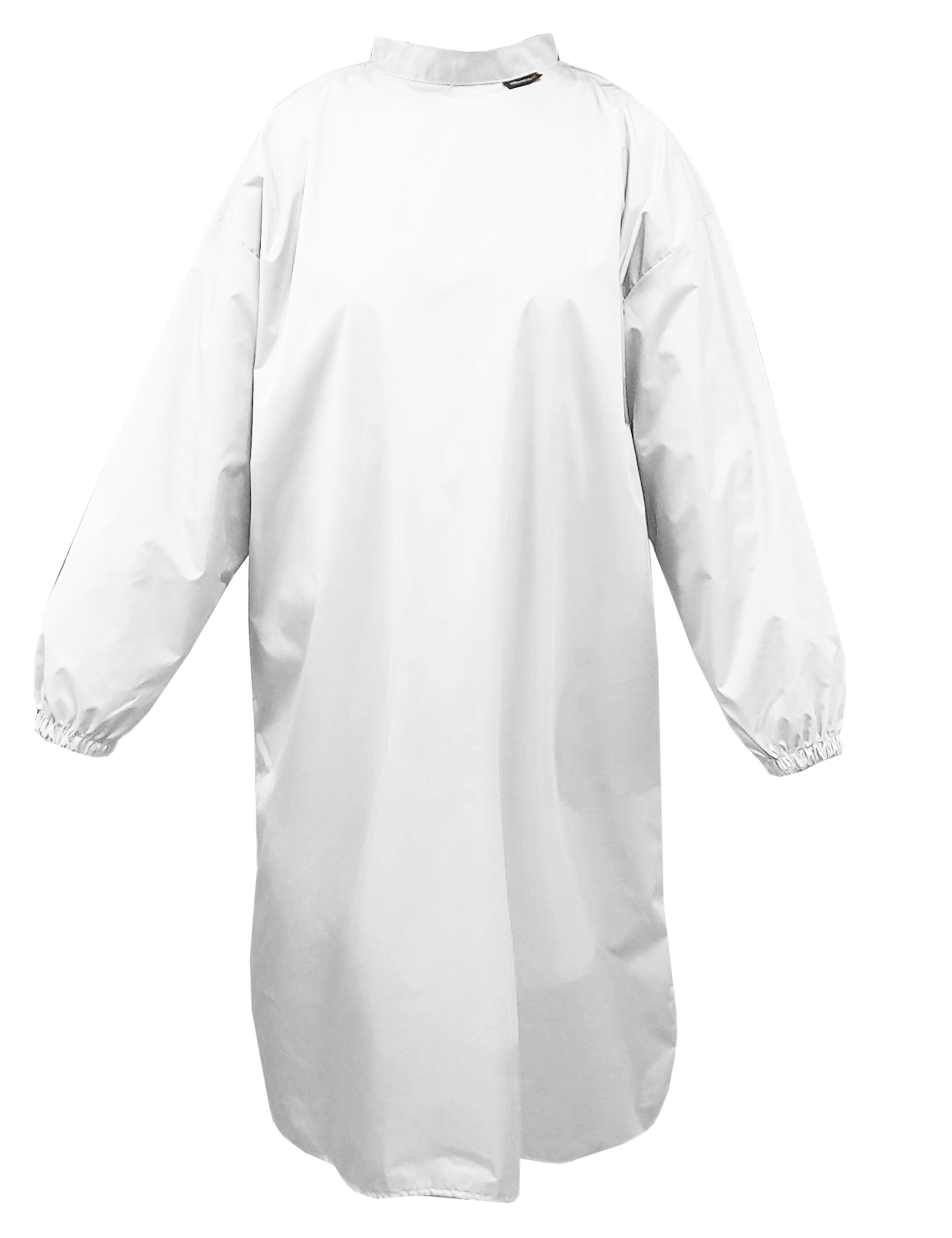 Nibano hairdressing gown with sleeves white