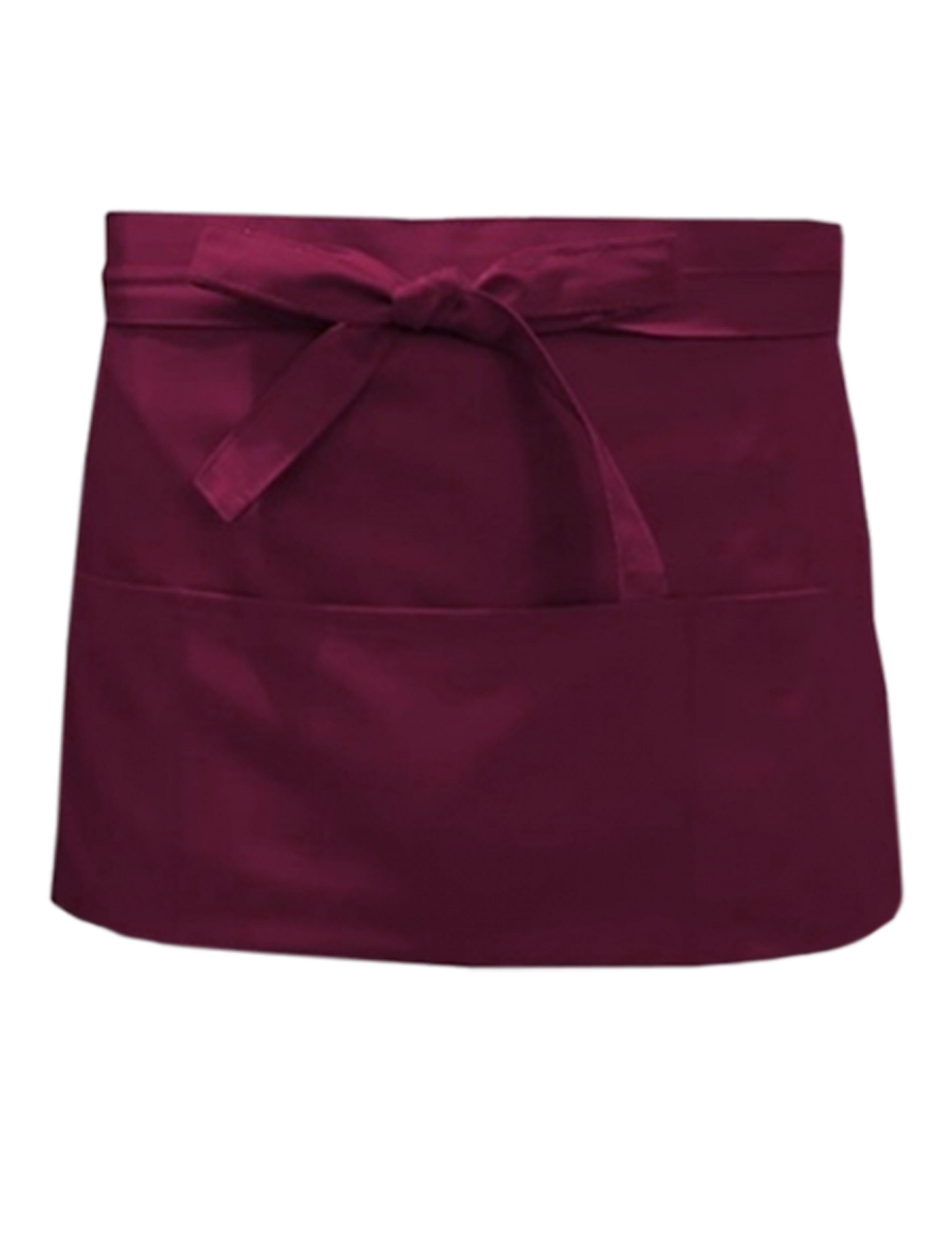 Nibano short bar apron burgundy