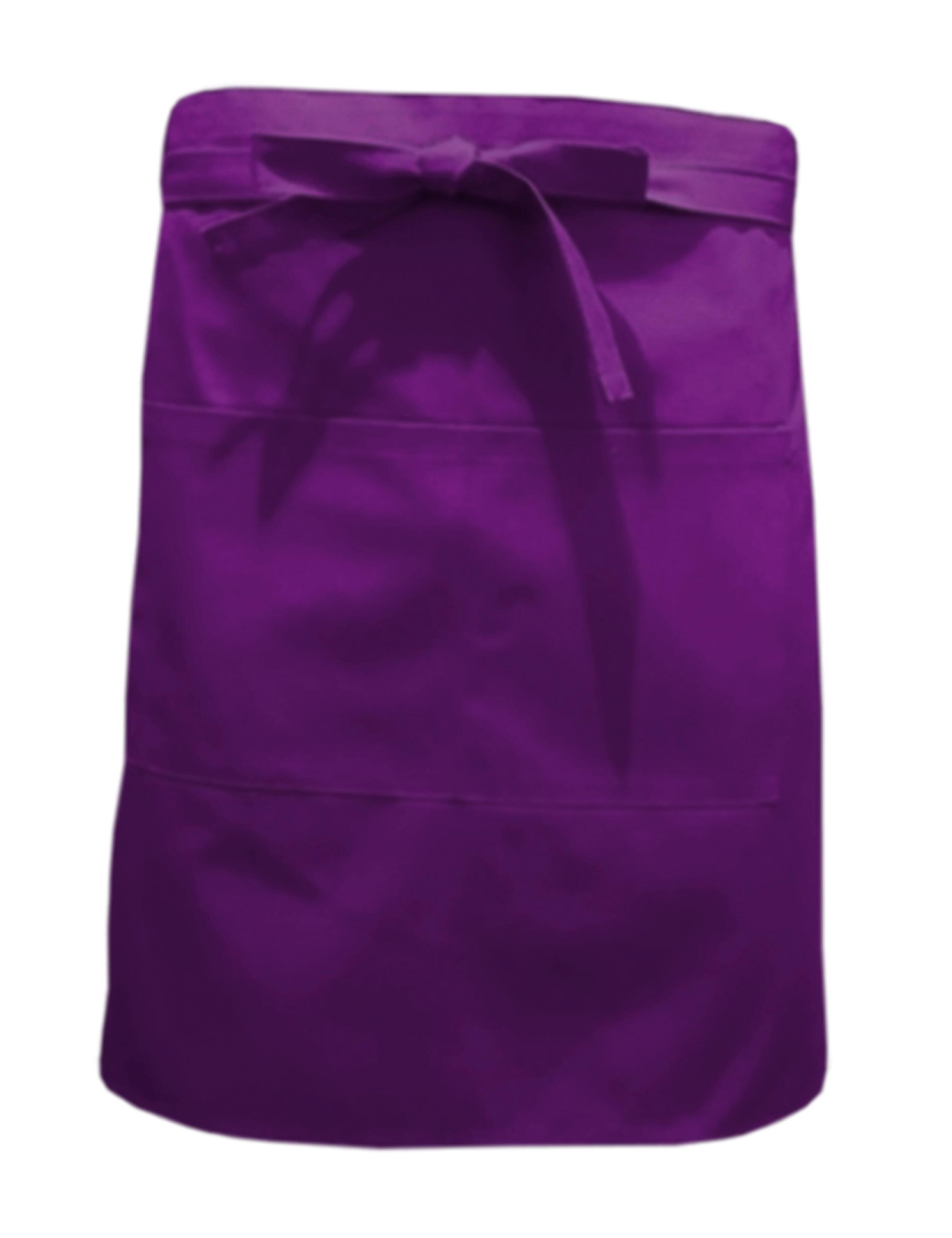 Nibano Mid Length Waist Apron with pockets Purple