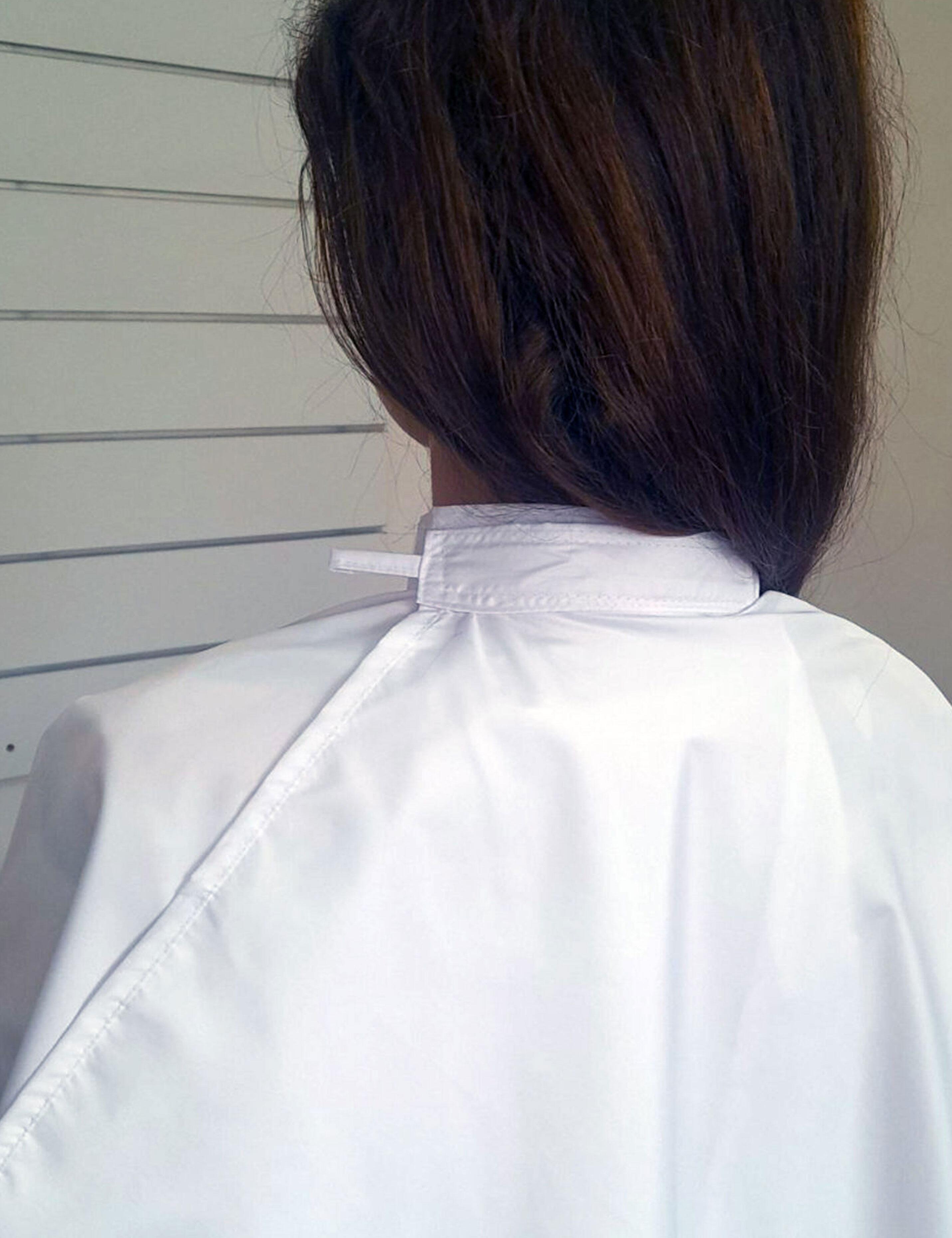 Hair salon gowns with matching apron white