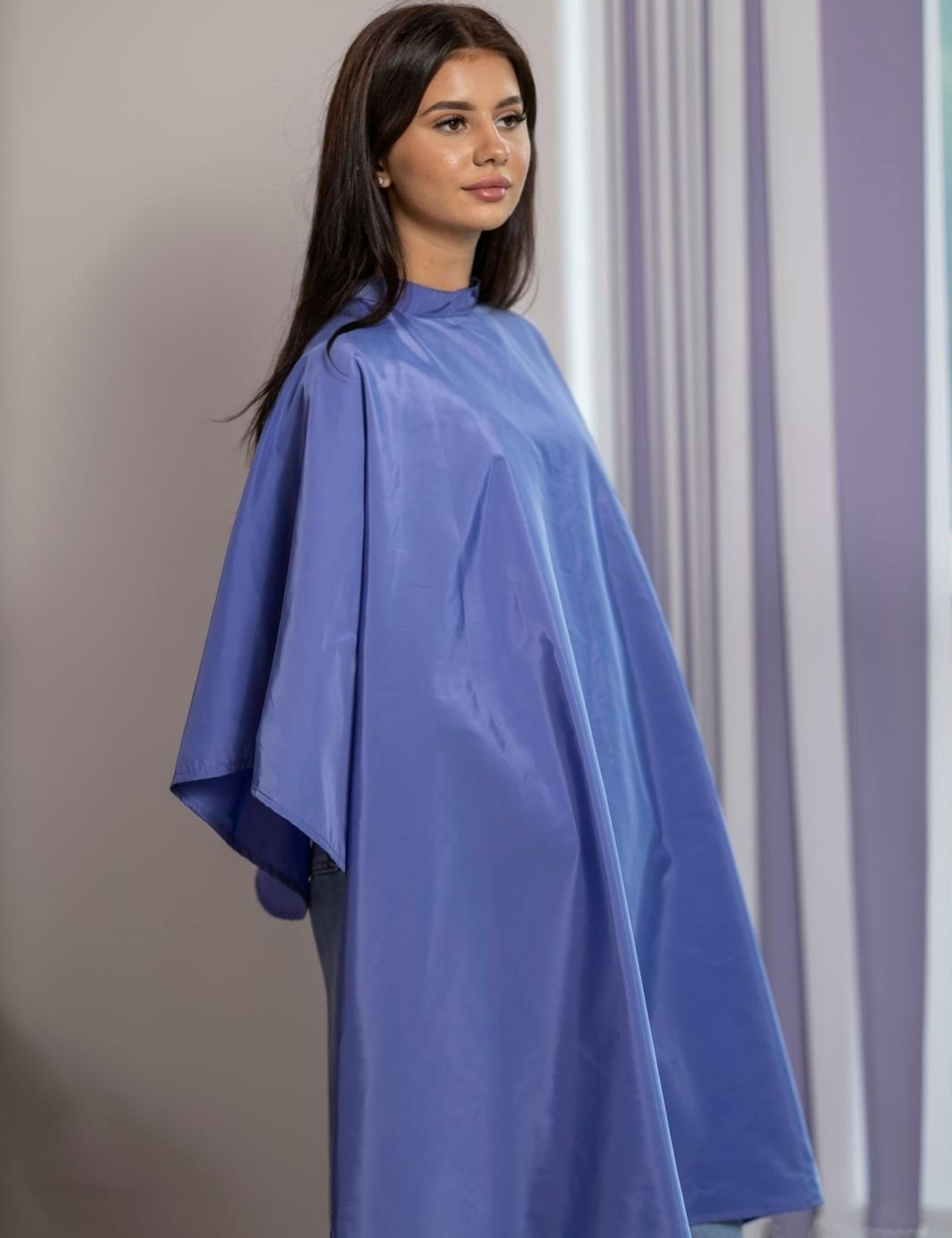 Waterproof Hairdressing cape denim blue