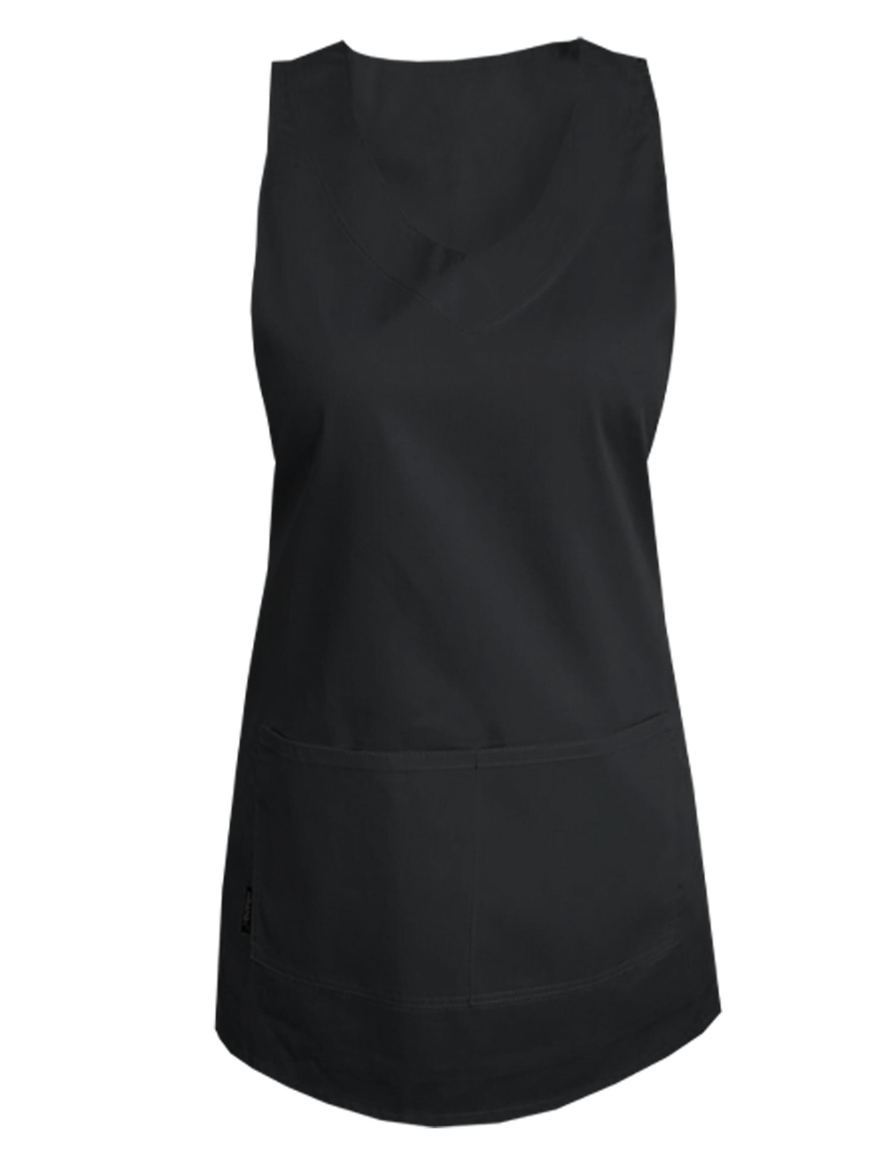 Nibano salon apron black waterproof wrap around