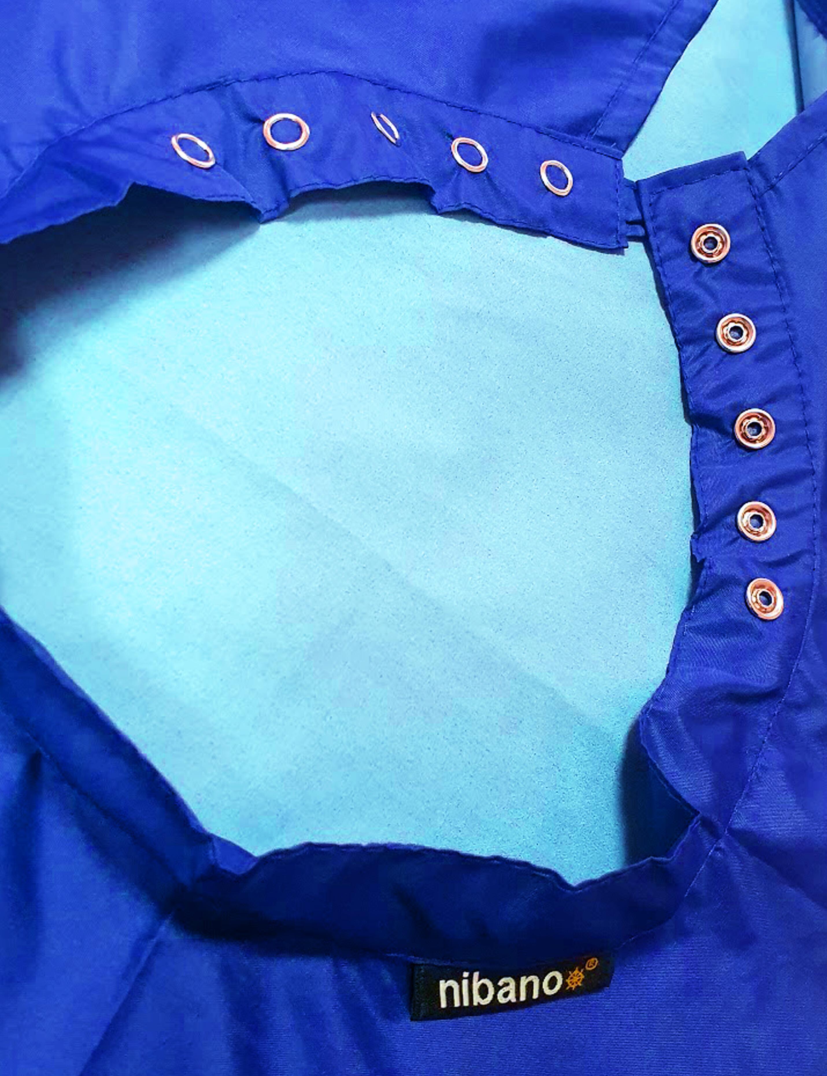 Royal Blue Hairdressing gown with poppers closing