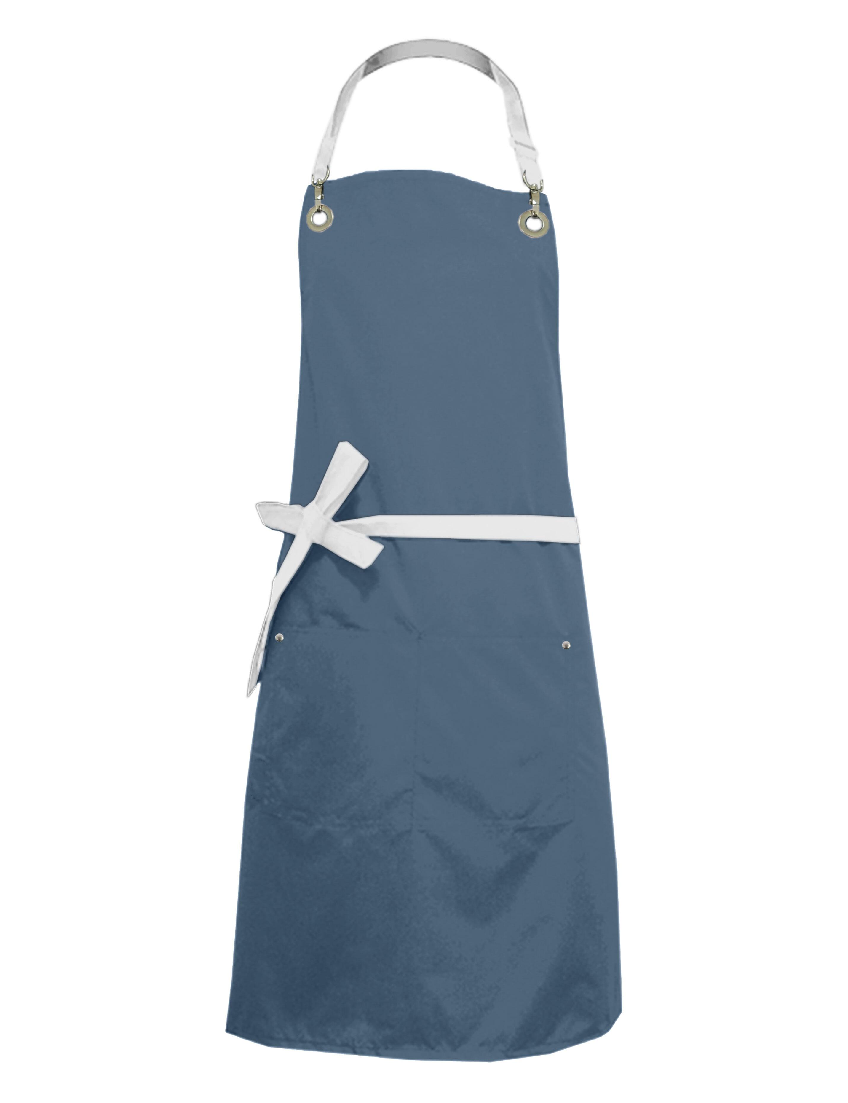 Nibano waterproof bi-colour luxury hairdressing and grooming apron steel blue