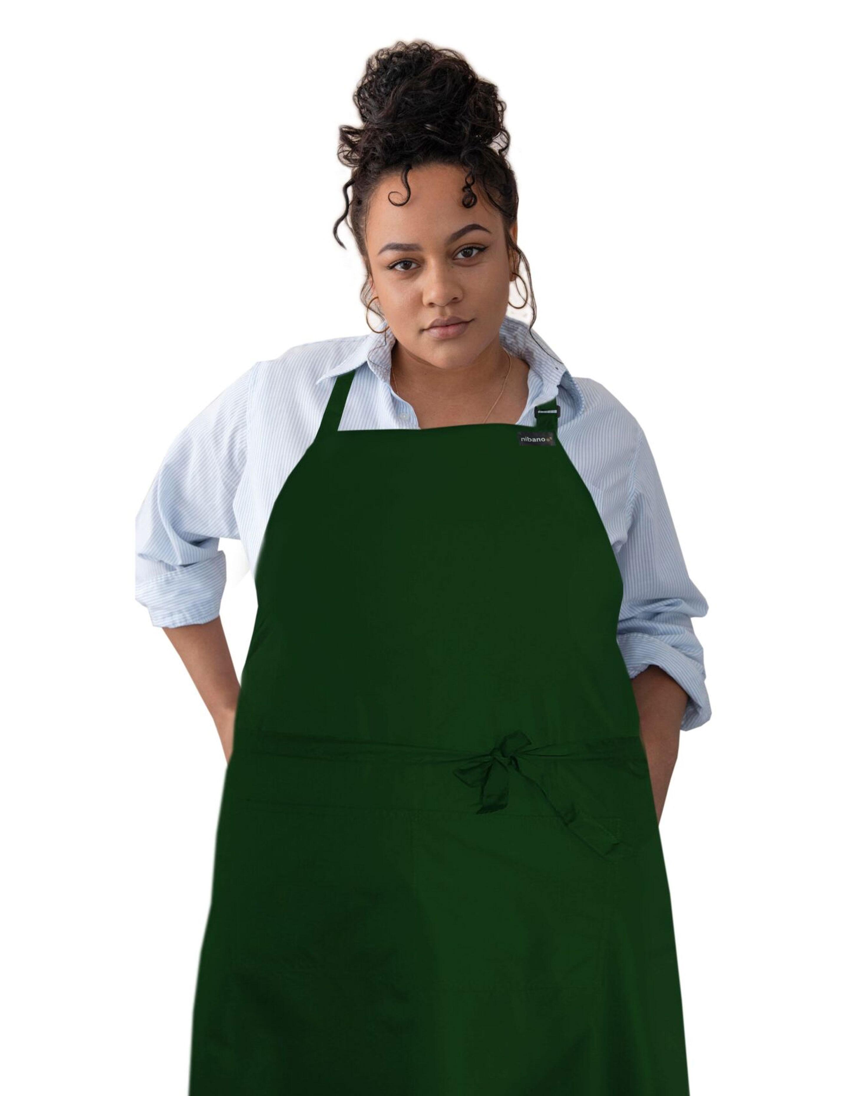 Personalised embroidered vintage green waterproof barber and salon apron