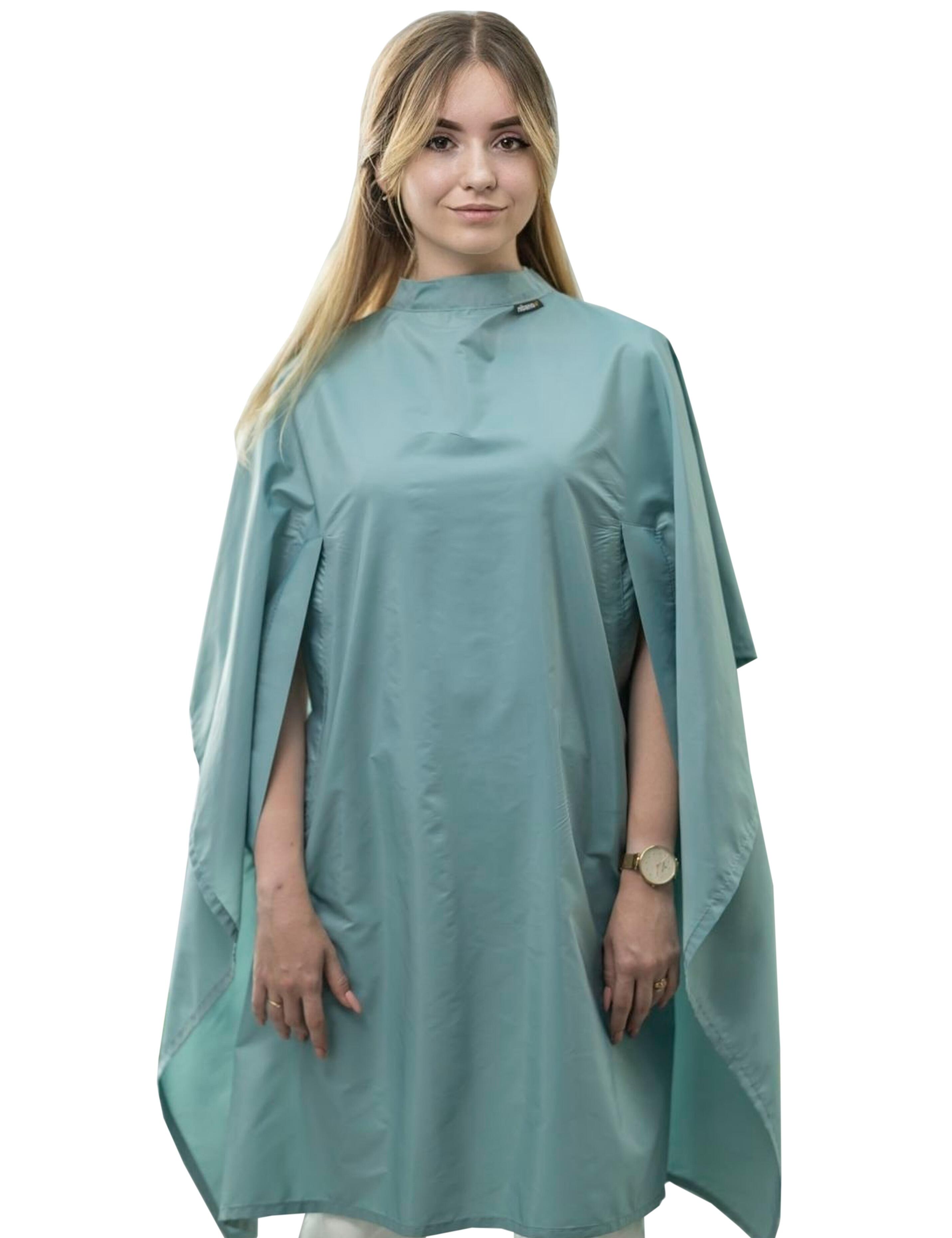 Waterproof Hairdressing gown with hand slits sage