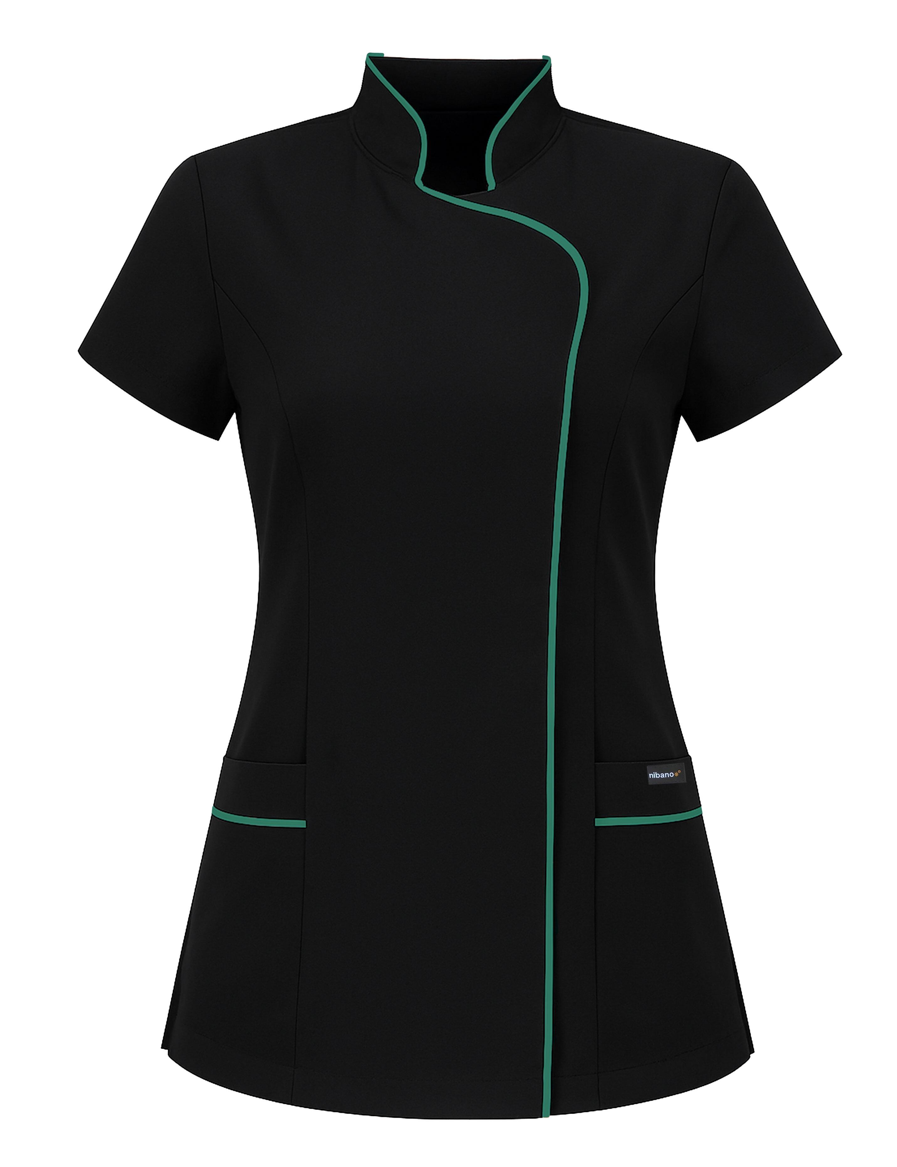 Ladies Black Bottle Green Bi-Colour Essential Beauty Tunic