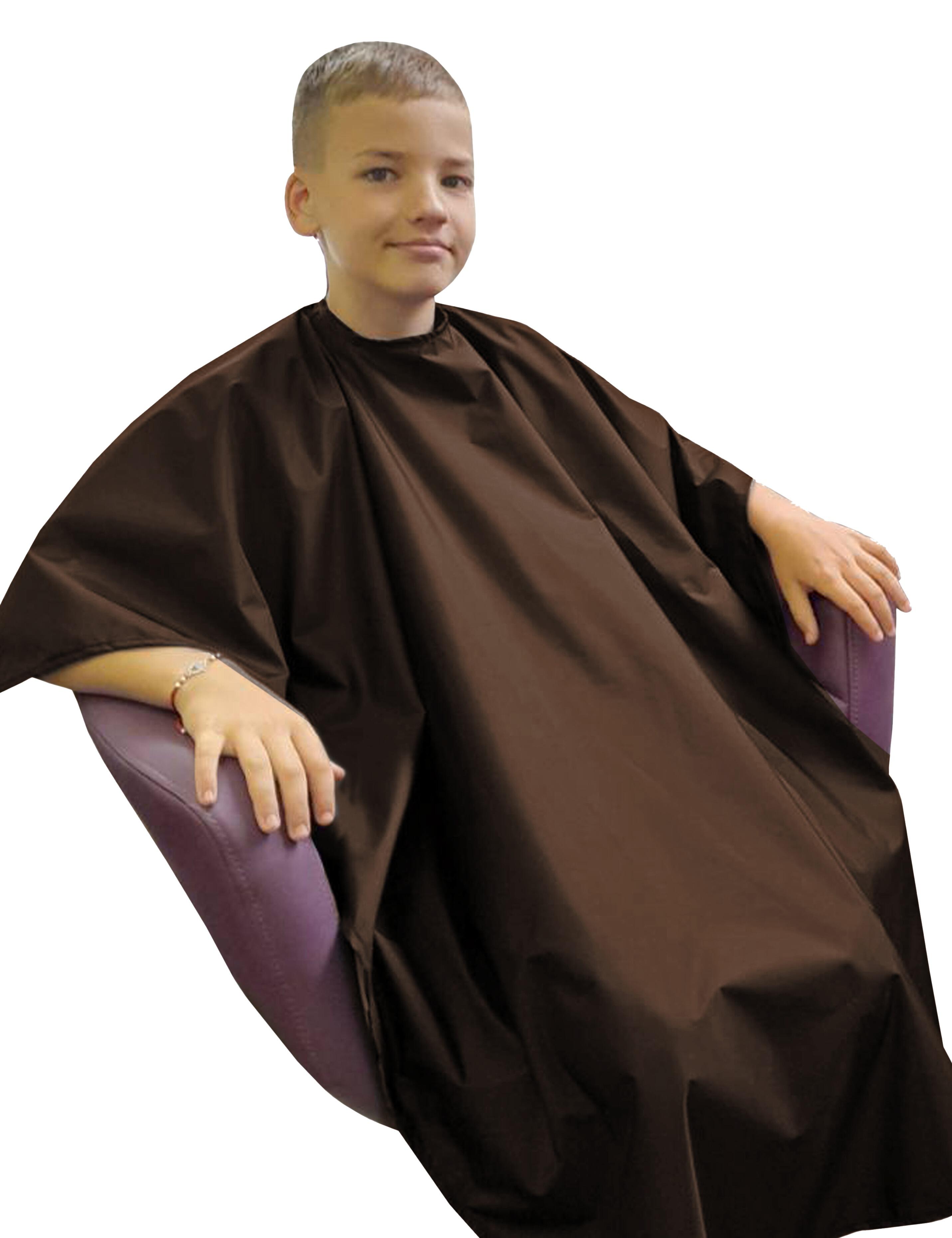 Children’s salon cape in Chocolate for haircuts