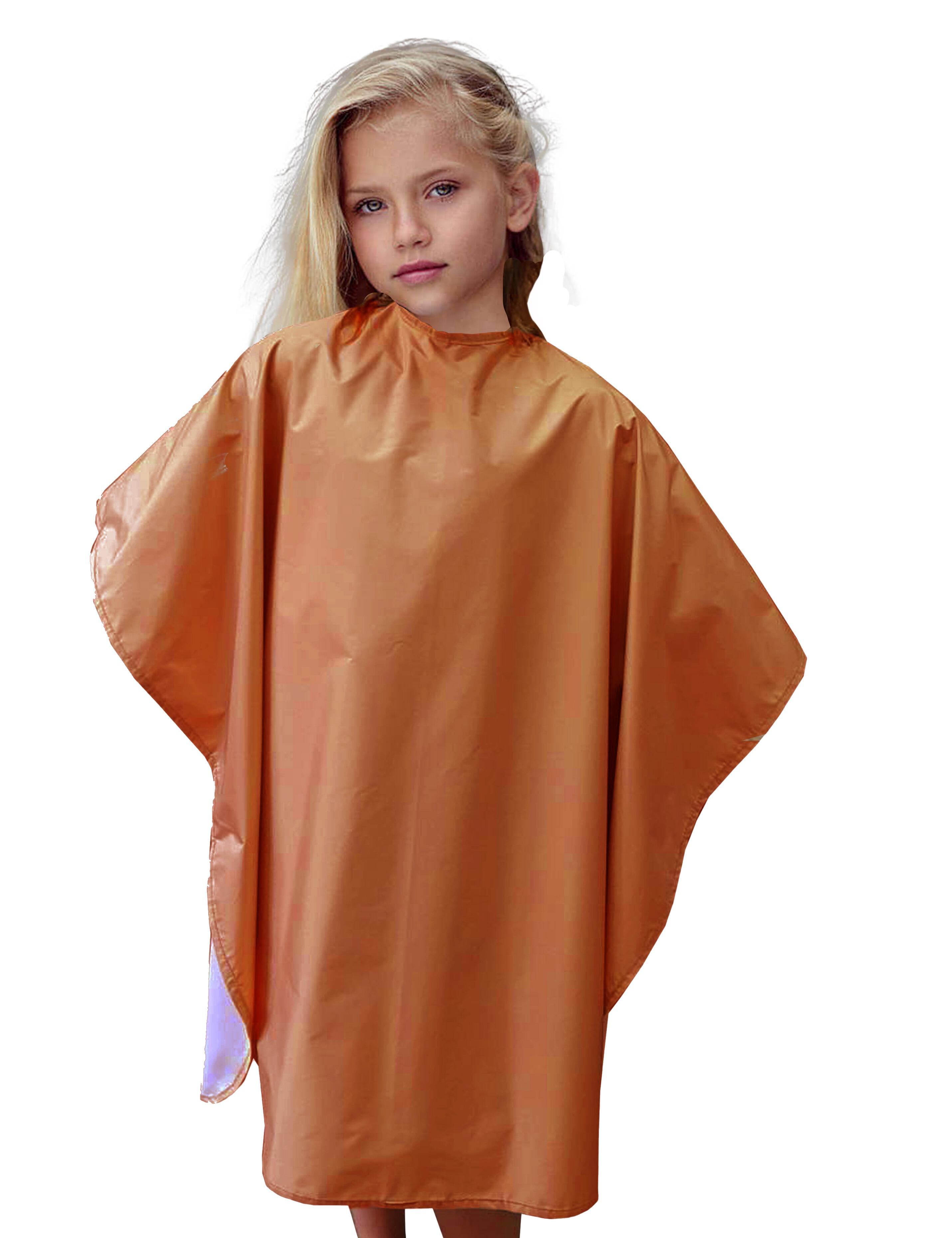 Professional kids hair cutting cape in Ginger Biscuite color