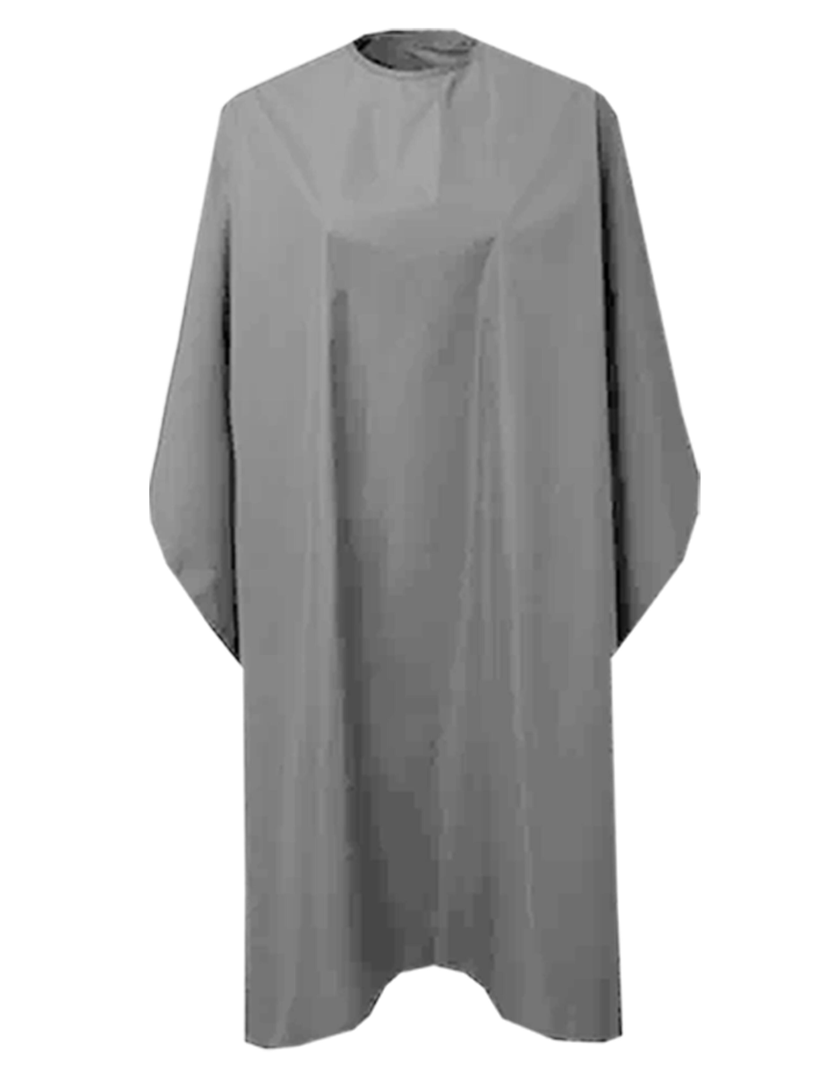 Grey kids haircut cape with adjustable closure