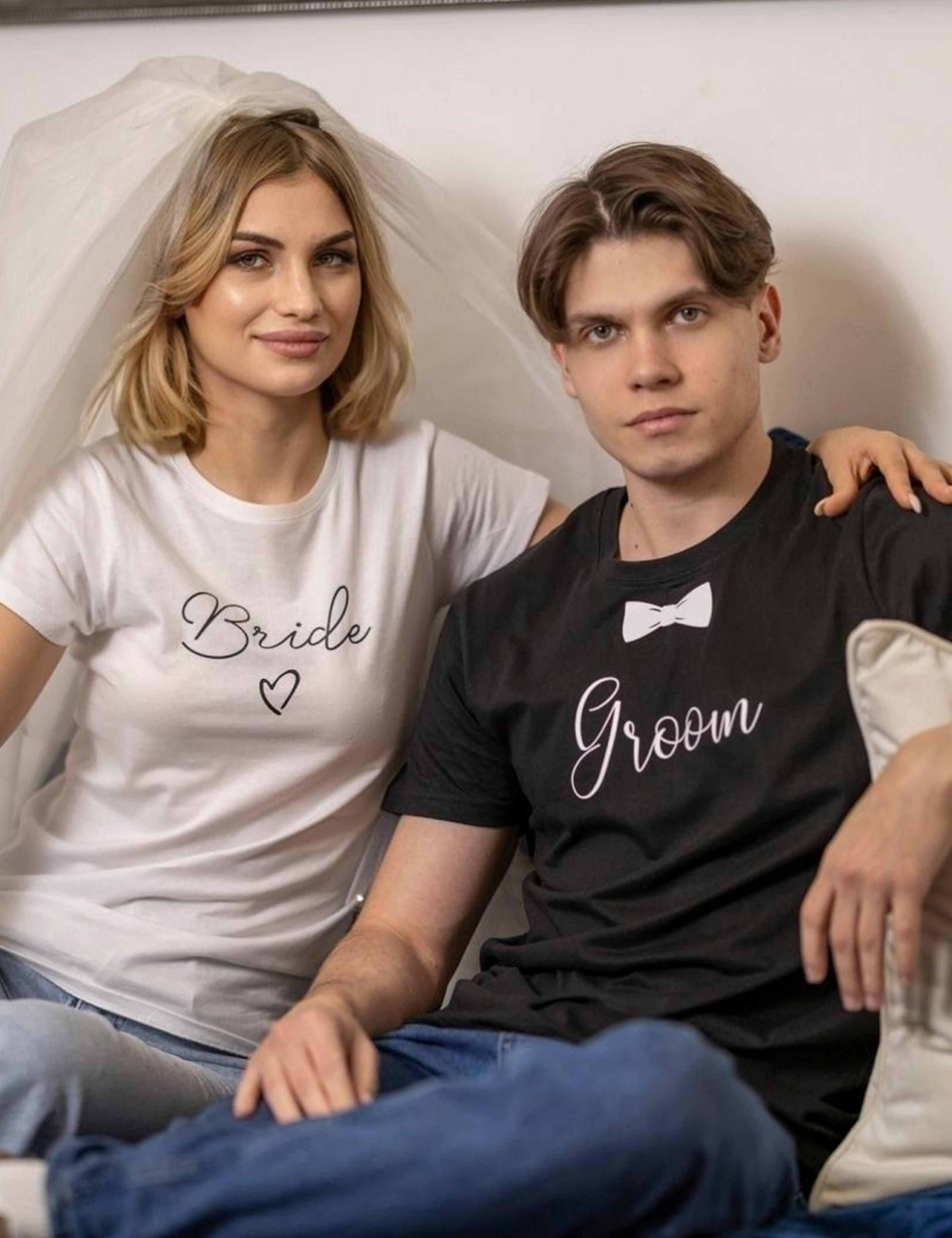 Customised Bride T-Shirt White Printed