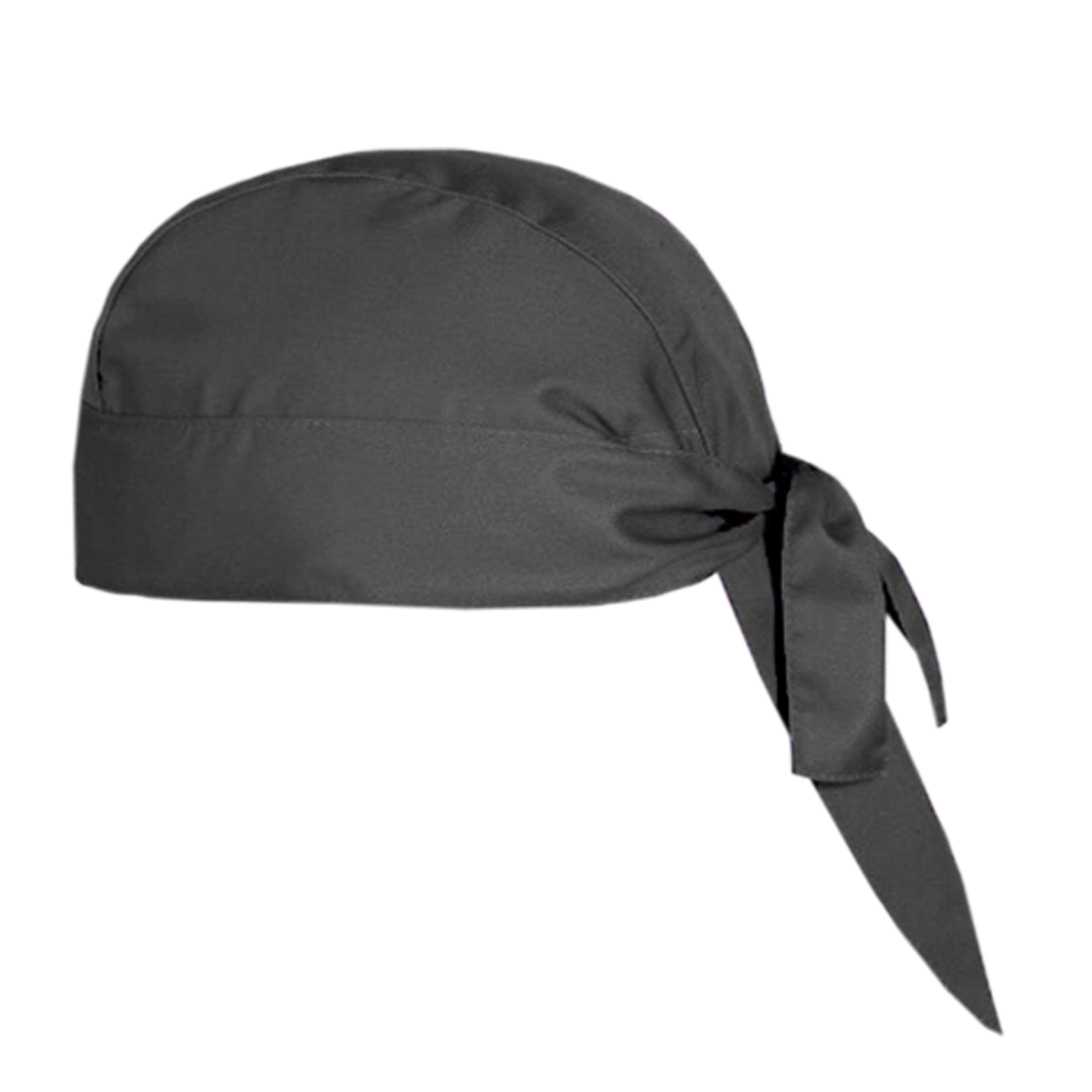 Dark grey professional chef bandana for kitchen work