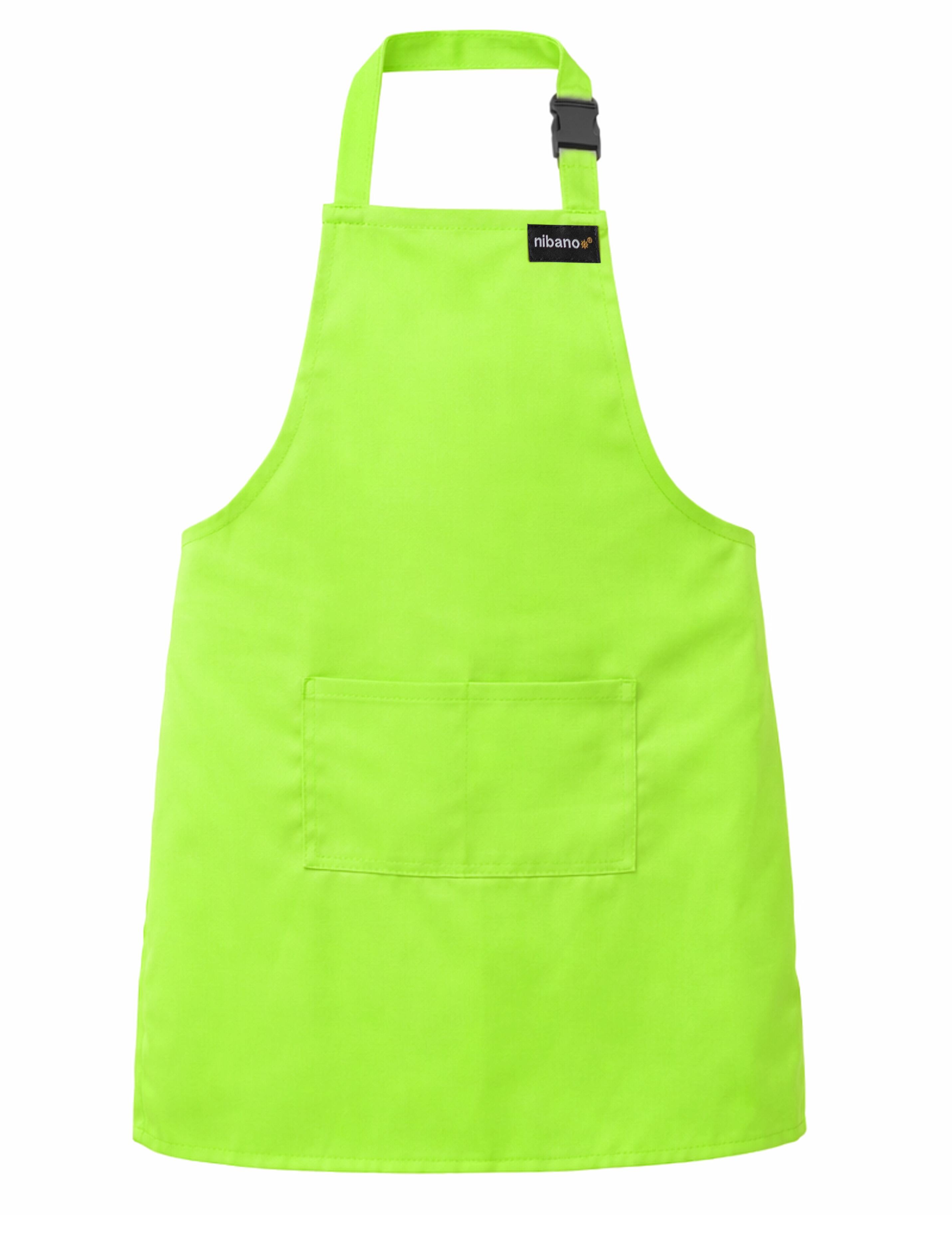 Personalised Kids apron lime