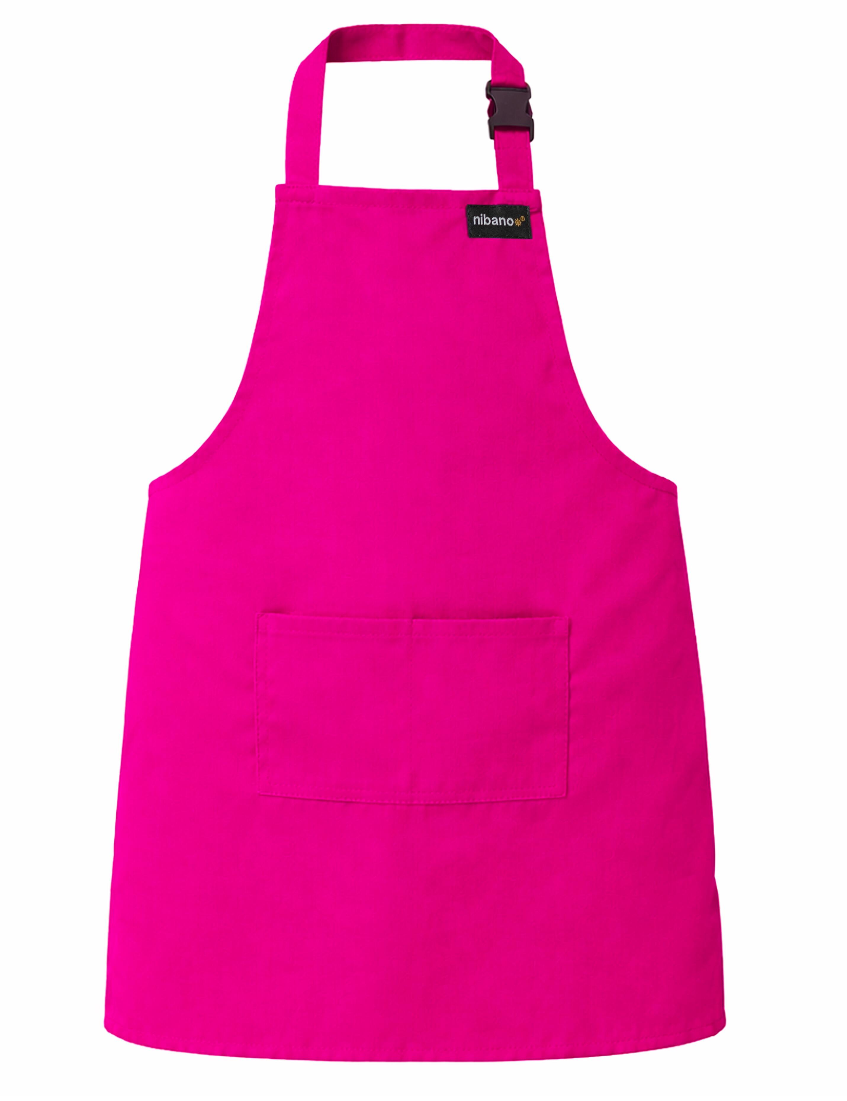 Personalised Kids Apron Hot Pink Printed