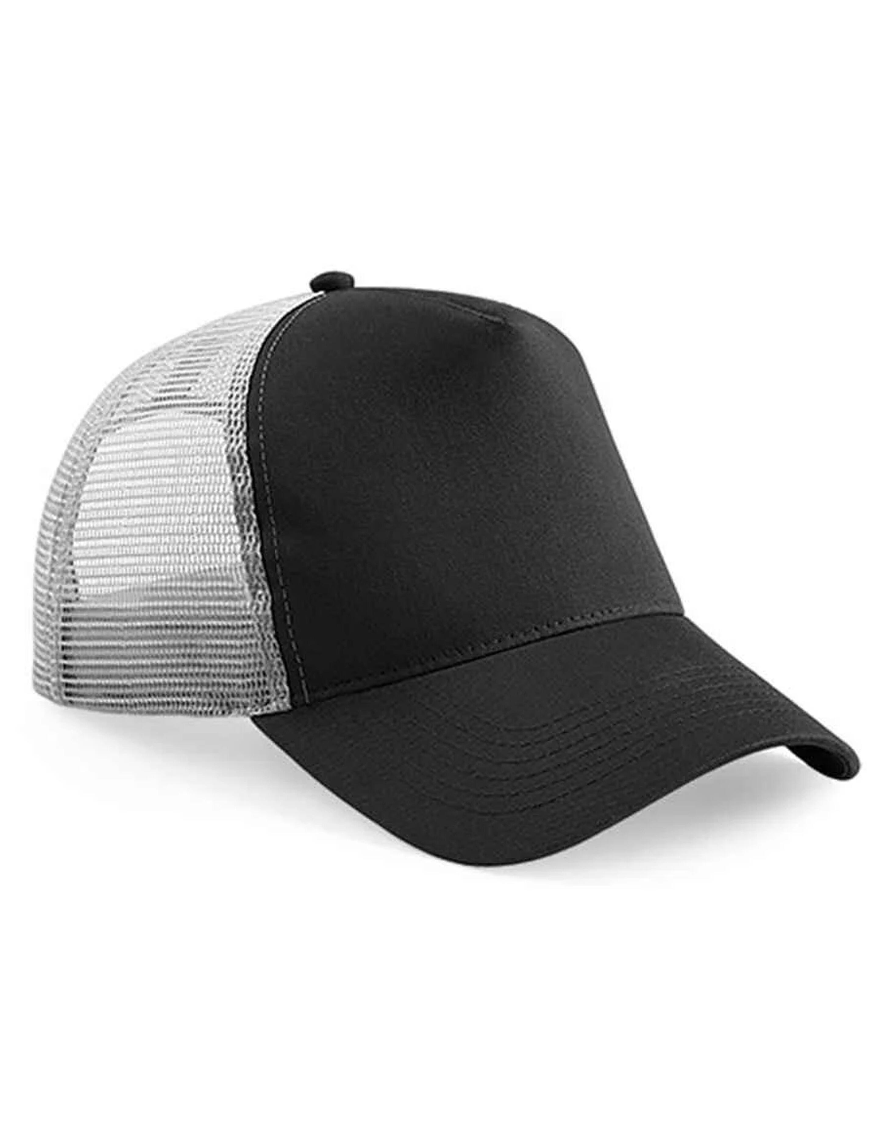 Personalised Snapback Trucker Cap Black/Grey