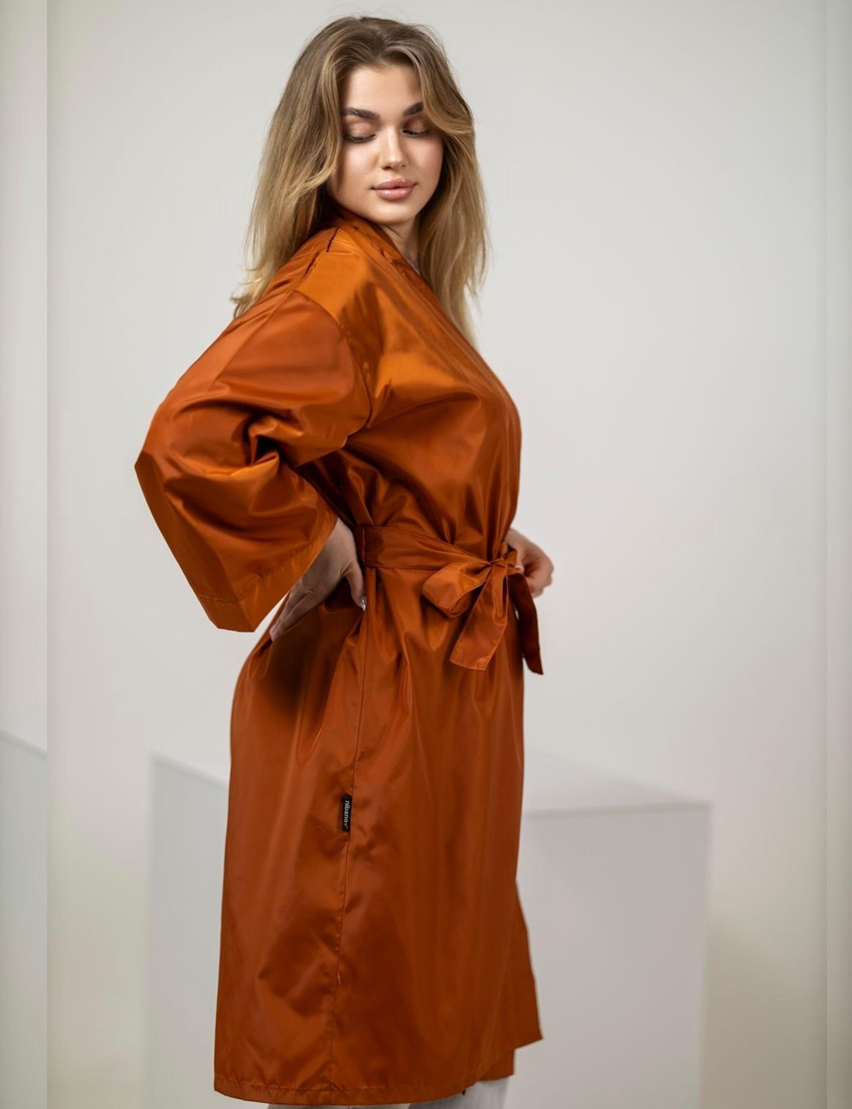 Professional Hairdresser Kimono Robe in Ginger Biscuit Colour