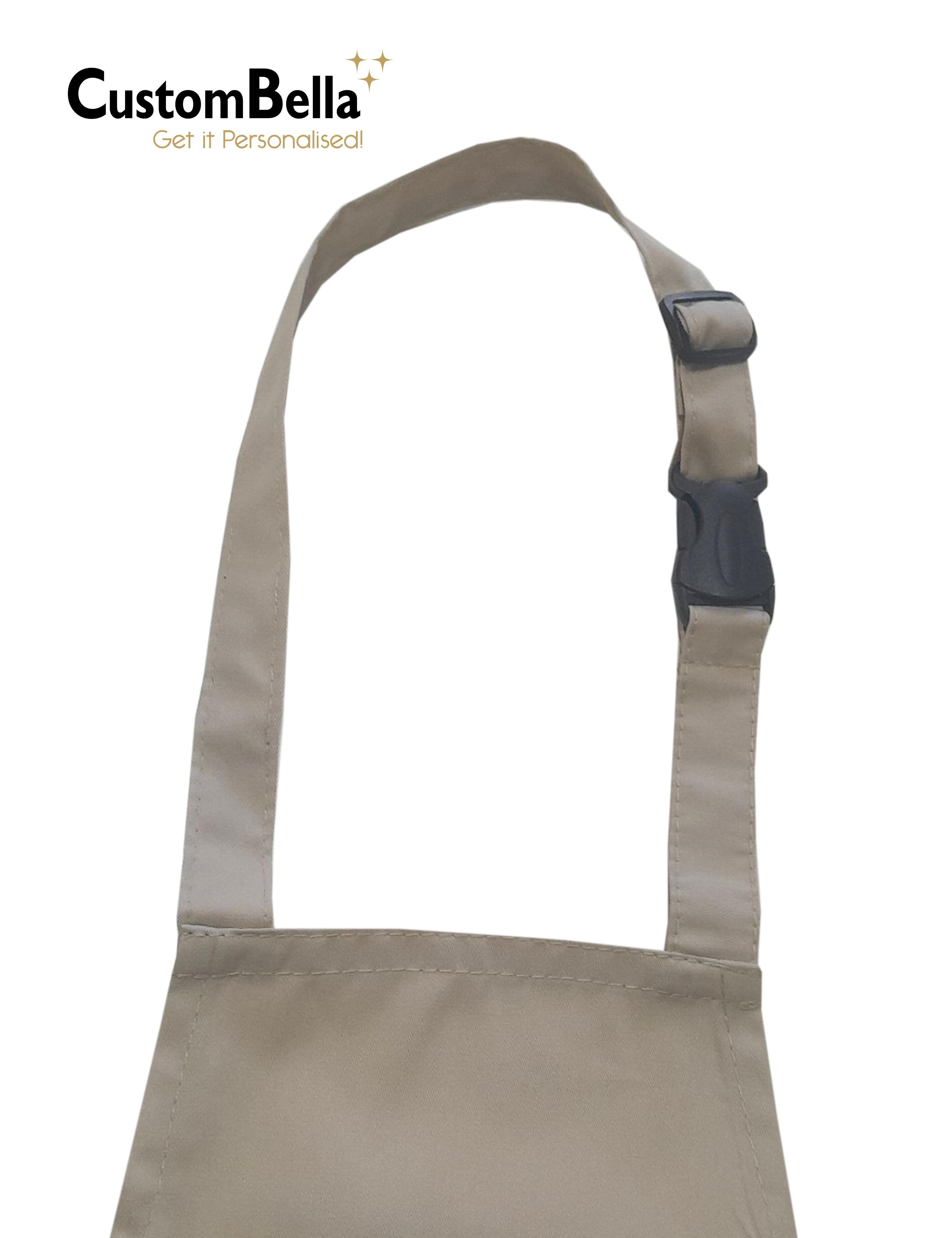 Photo Printed Children's Apron Bottle green with plastic neck buckle